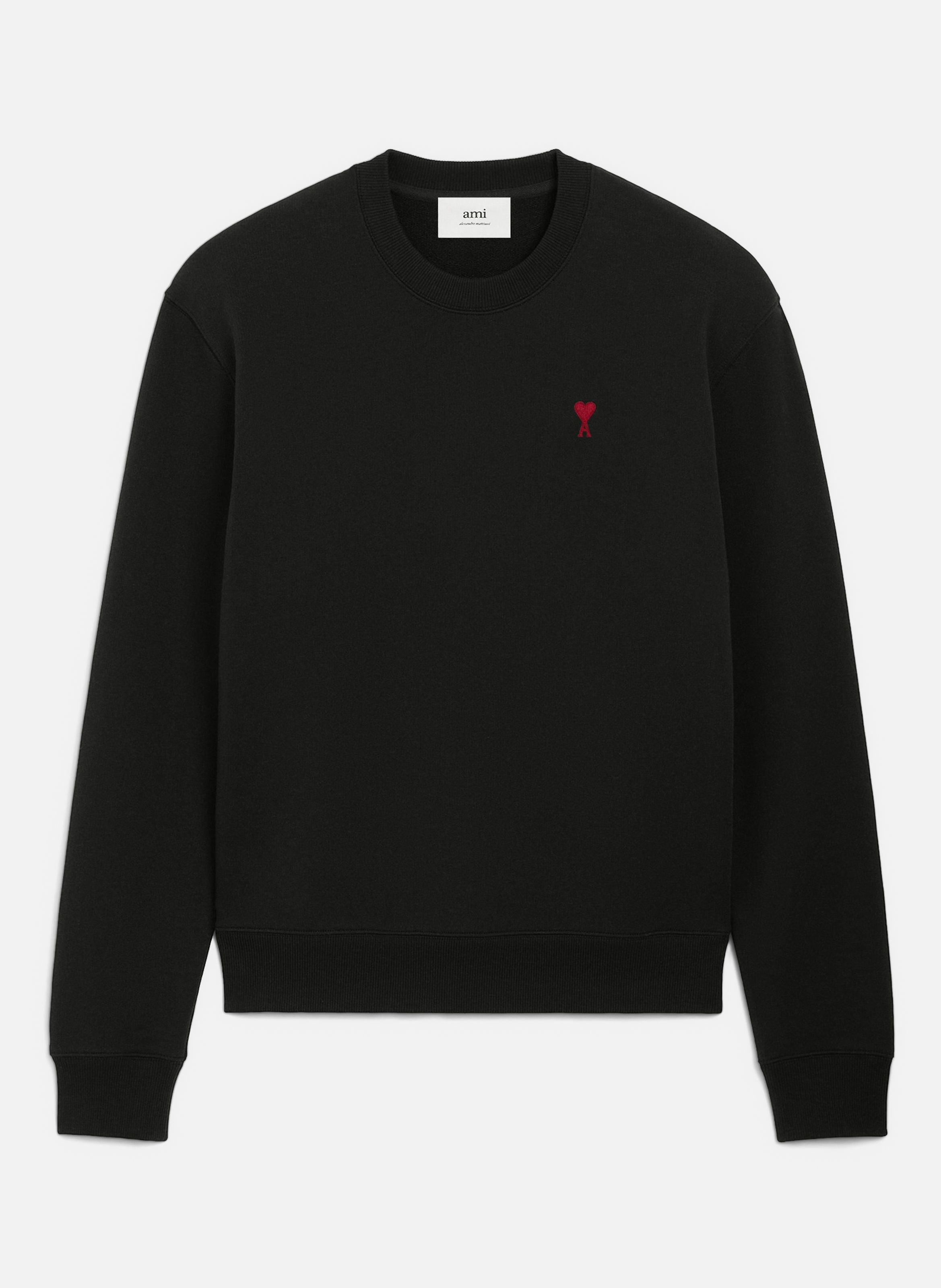 AMI PARIS Sweatshirt ami de coeur rouge unisexe Noir
