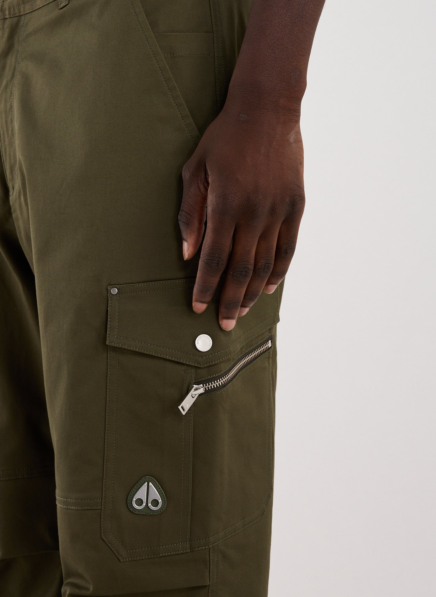 Cotton blend cargo pants MOOSE KNUCKLES Green