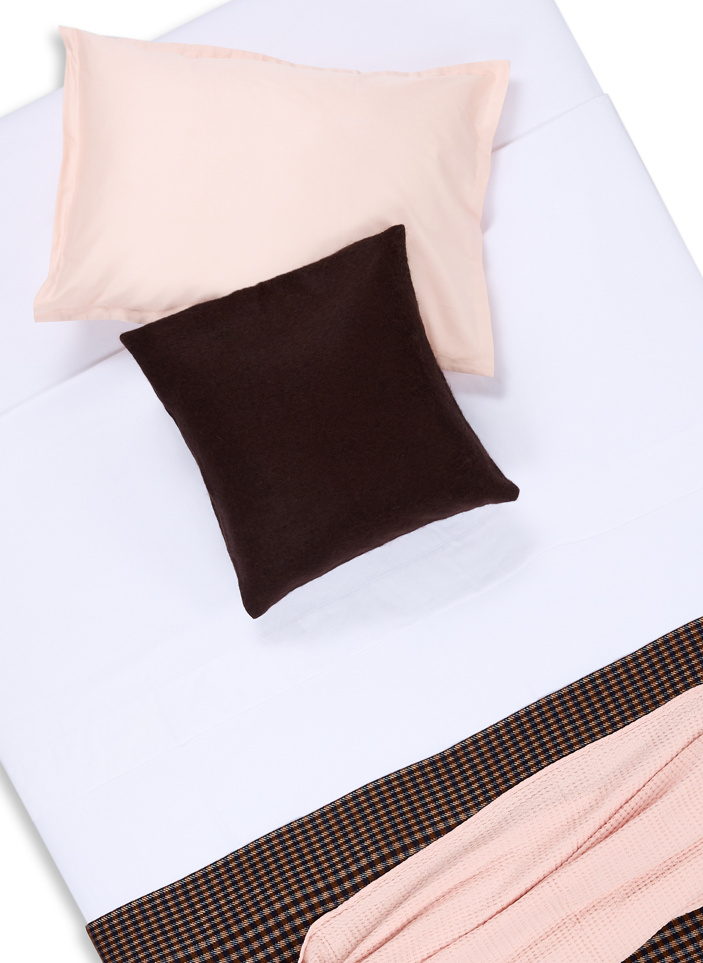 Plaid à motif pied de poule AU PRINTEMPS PARIS Bleu