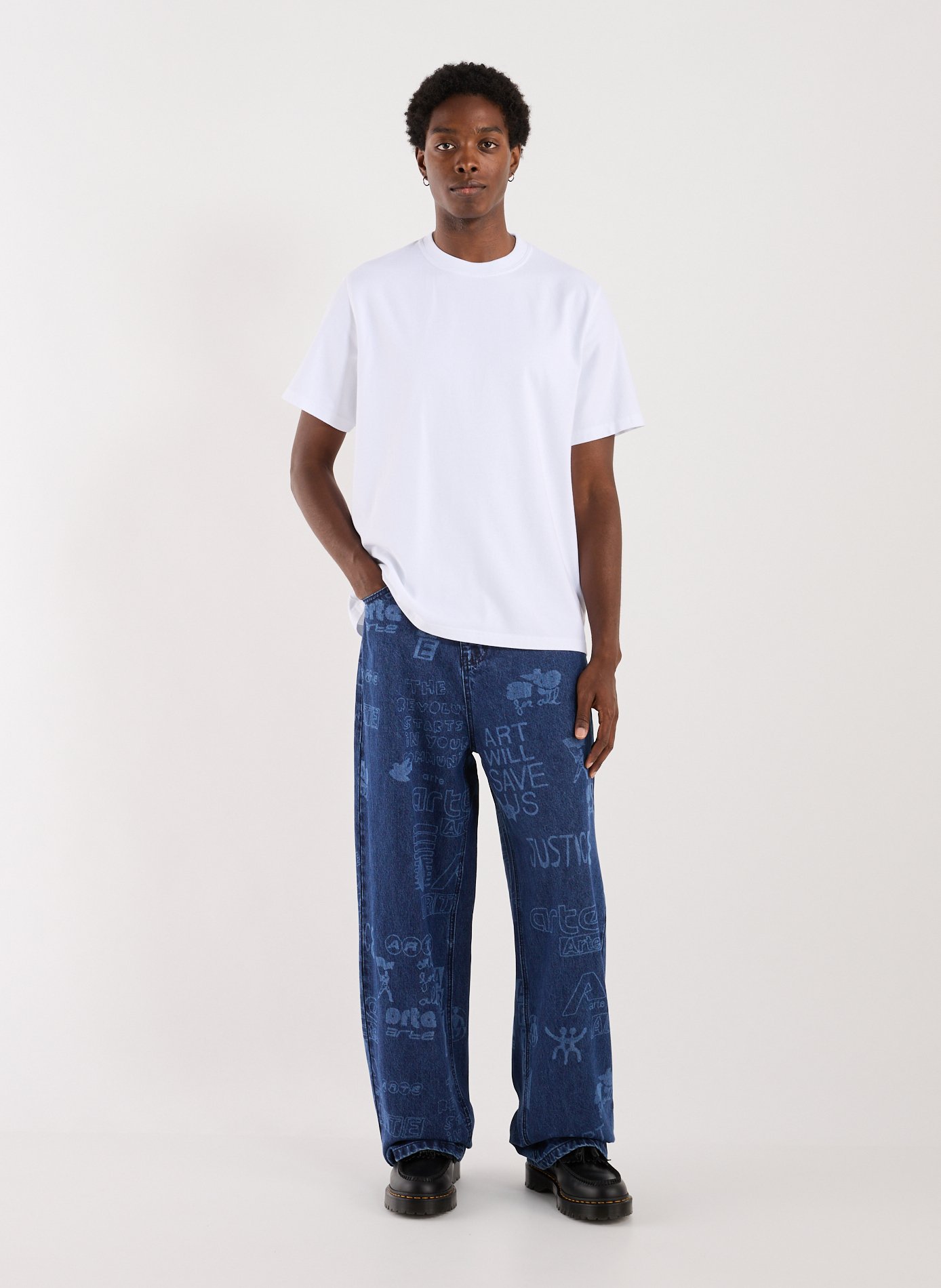 Biker-style cotton t-shirt ARTE ANTWERP White