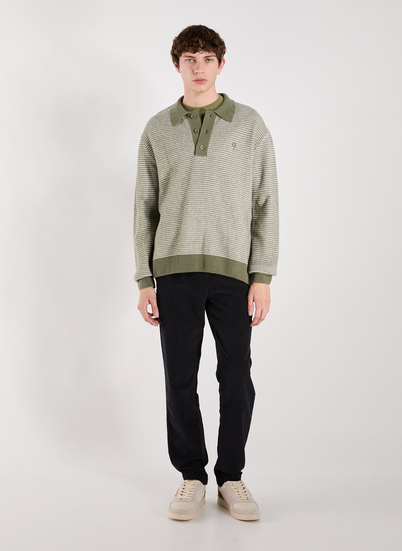 TARTAN FLORAL PANTS FAGUO Black