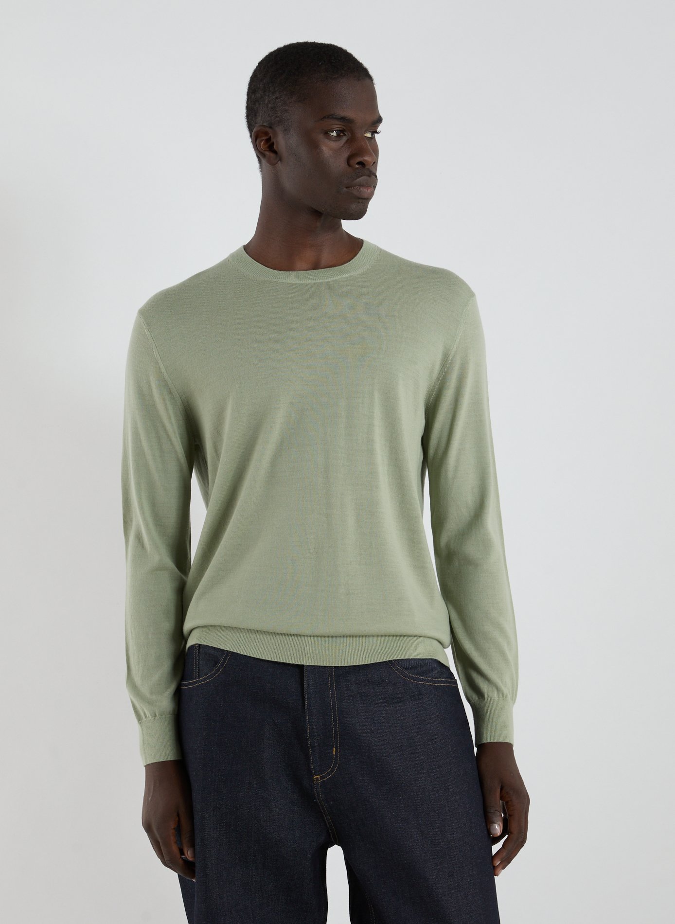 CLOSED Round-neck wool sweater Green