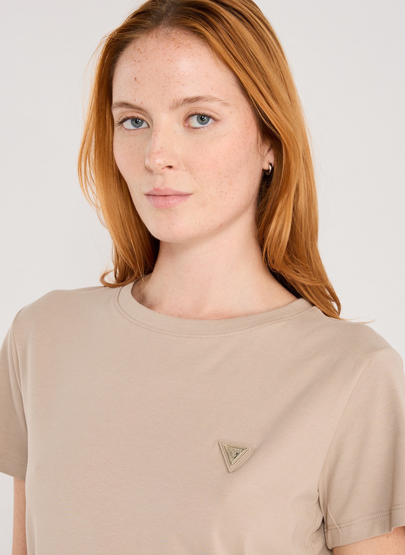 Classic Cotton T-Shirt GUESS Beige