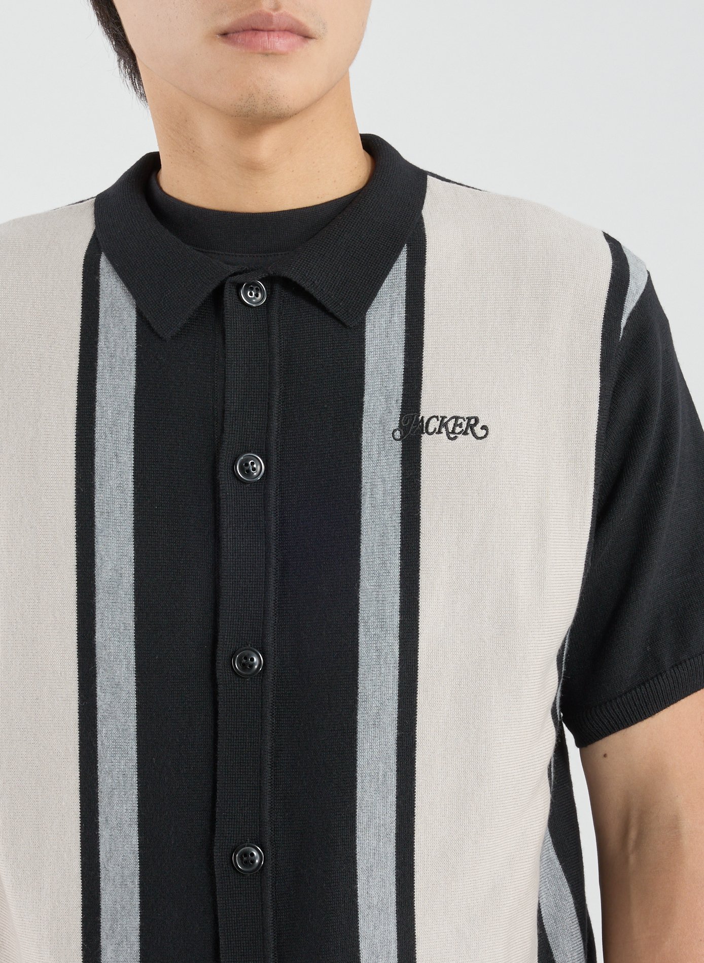 Polo à boutons  JACKER. Noir