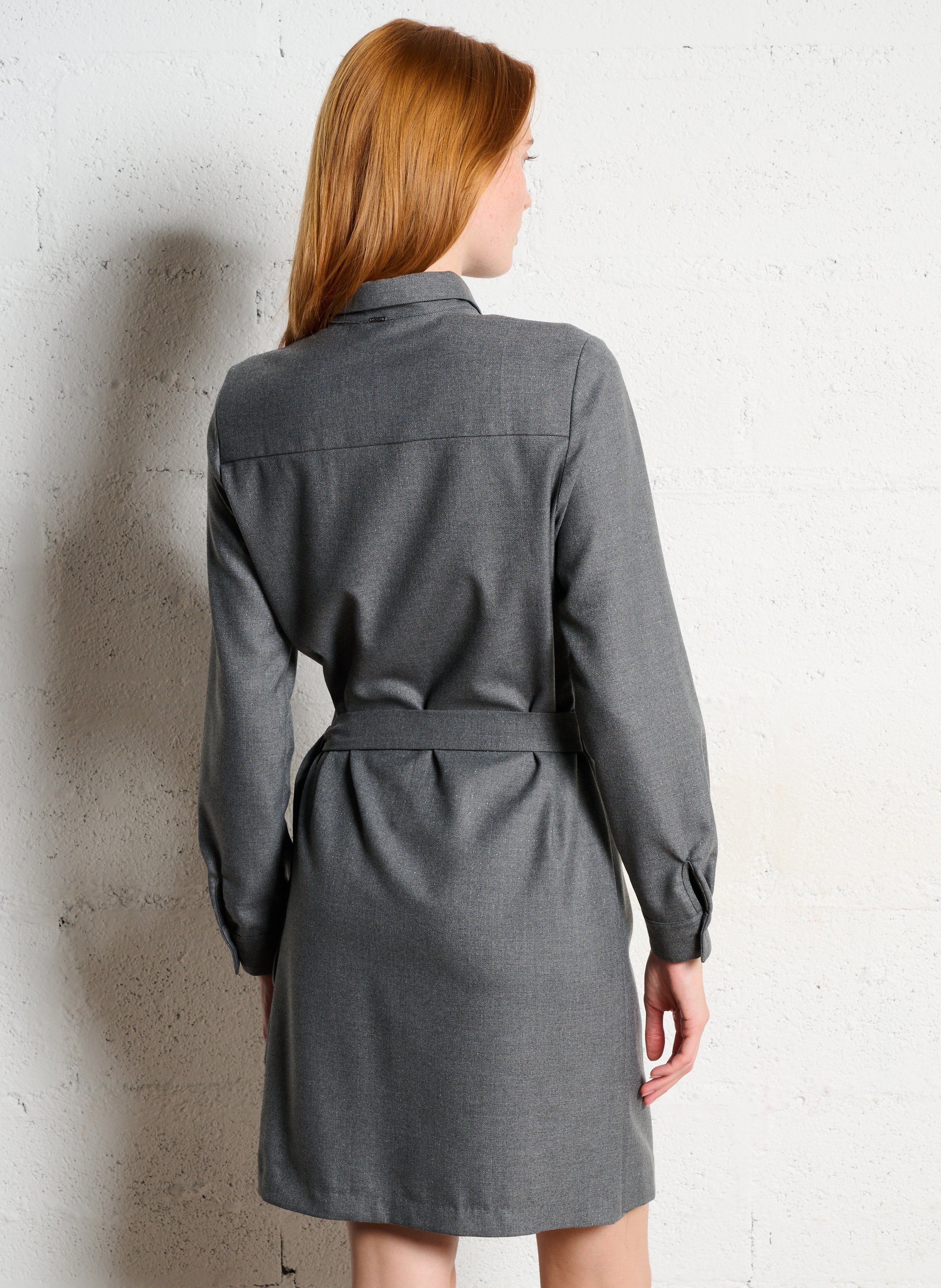 Robe chemise IKKS Gris