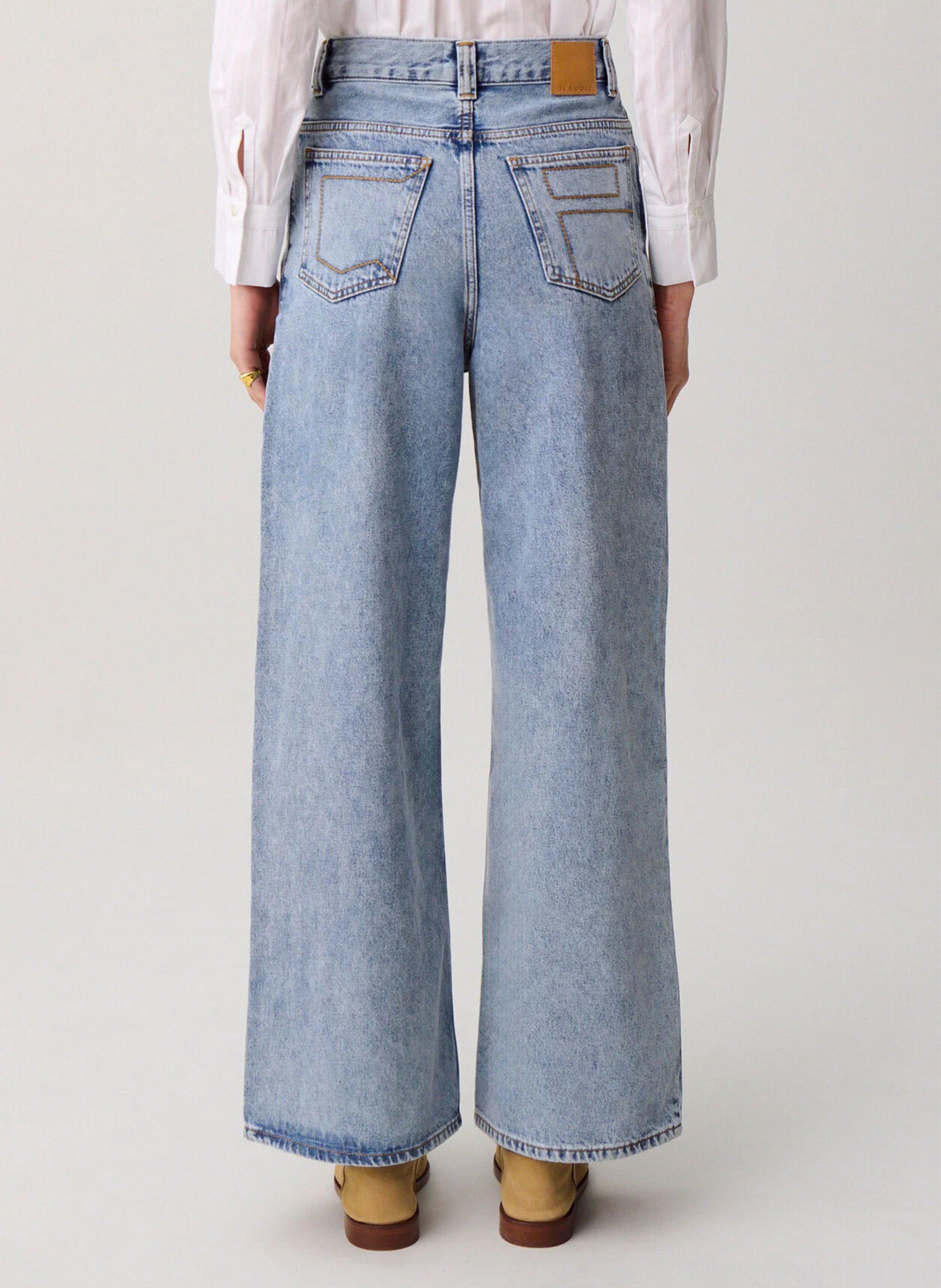 Jean large en coton CLAUDIE PIERLOT Bleu
