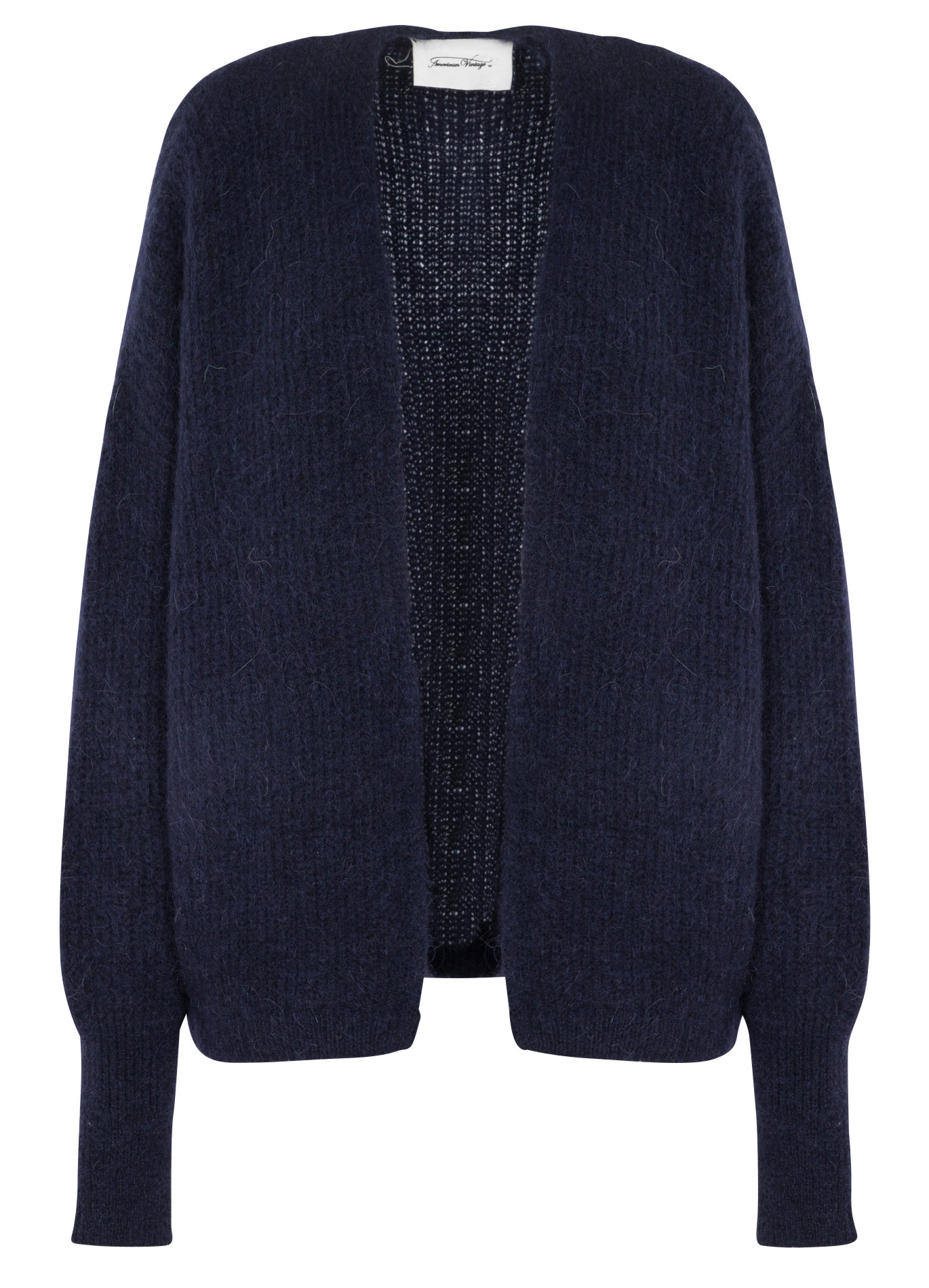 Gilet ouvert en laine et alpaga mélangé east AMERICAN VINTAGE Bleu