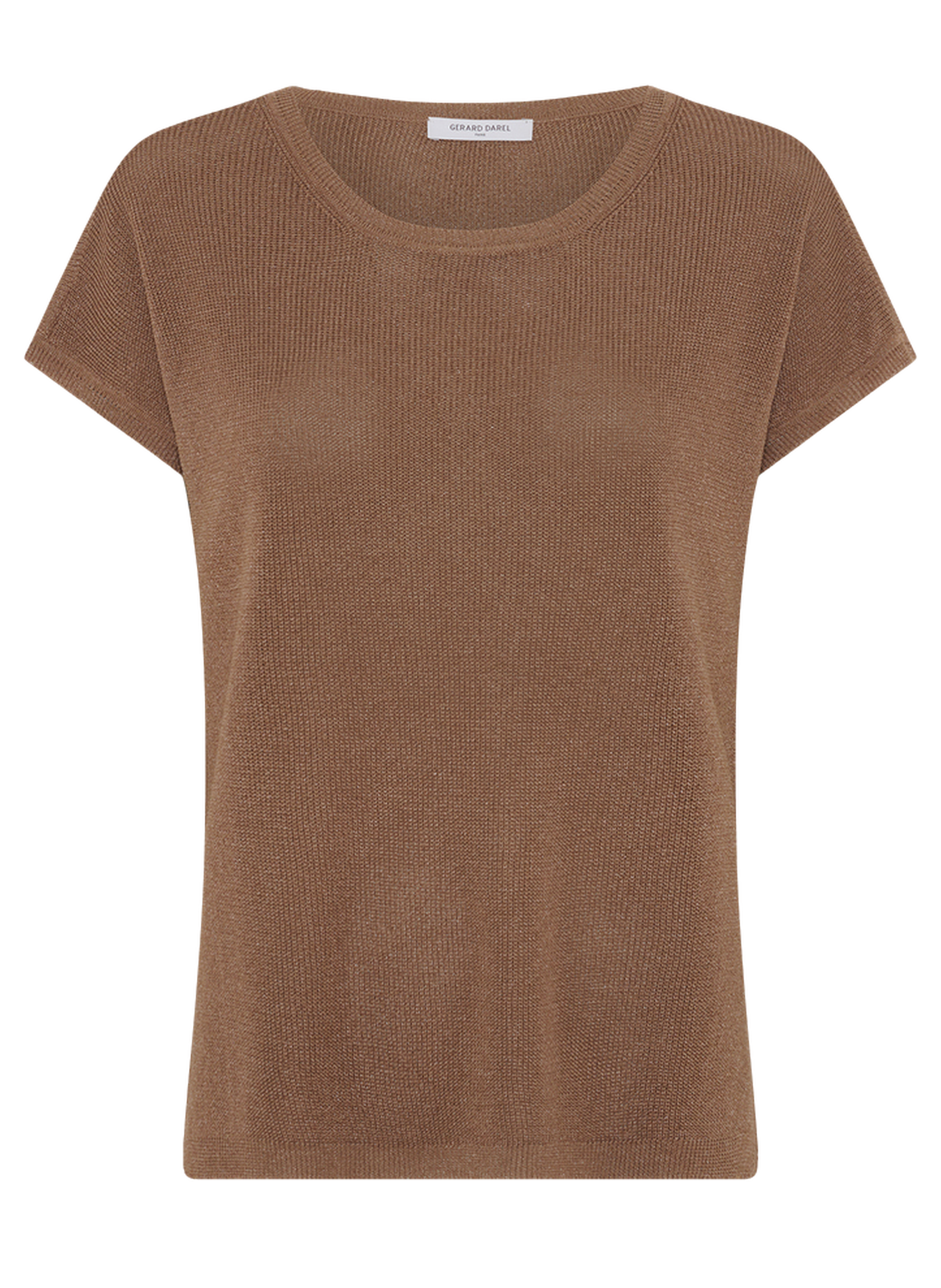 Pull col rond en maille irisée - lixia GERARD DAREL Marron