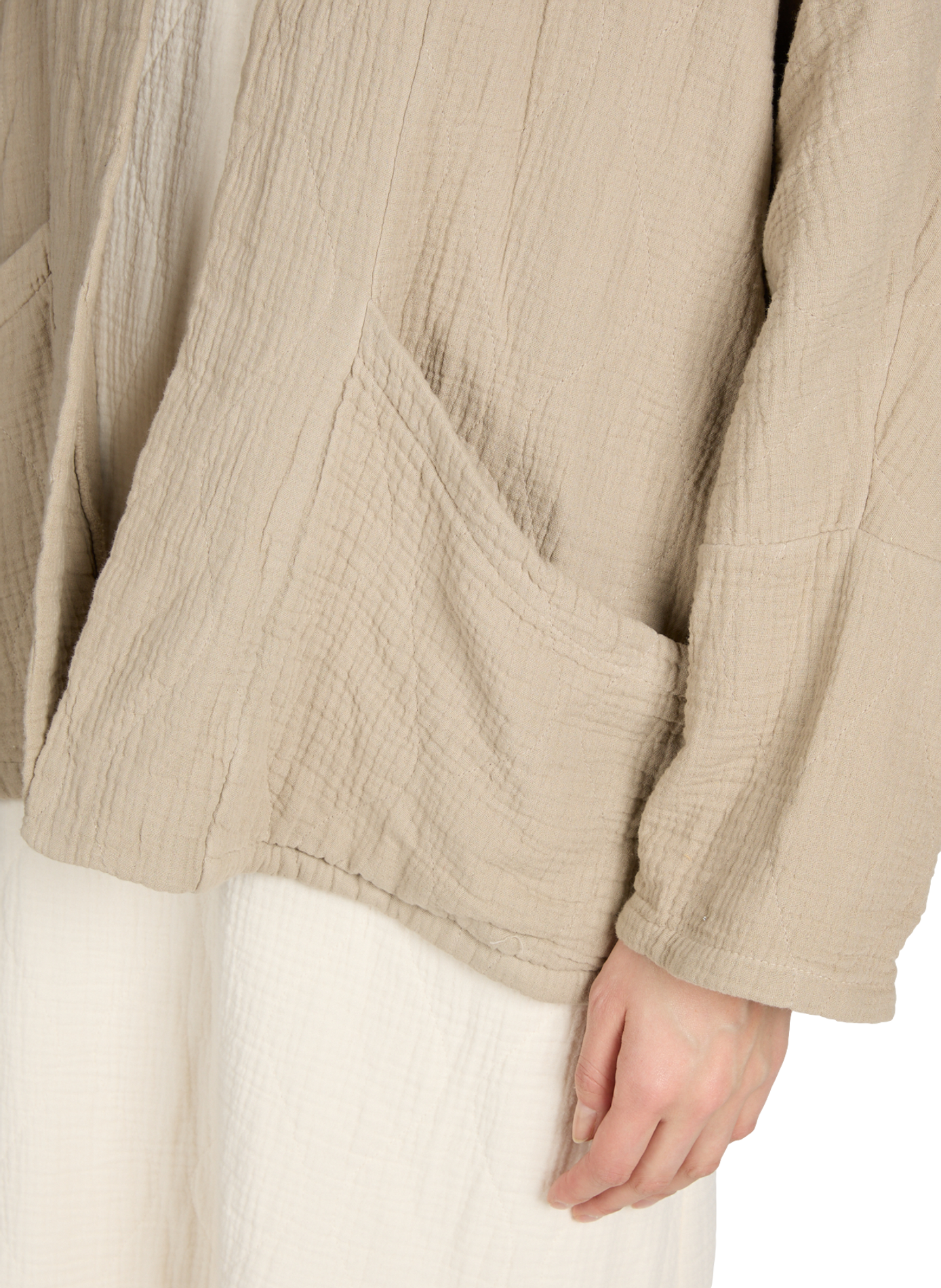 Jacket Chicago in quilted cotton AOKYANOS Beige