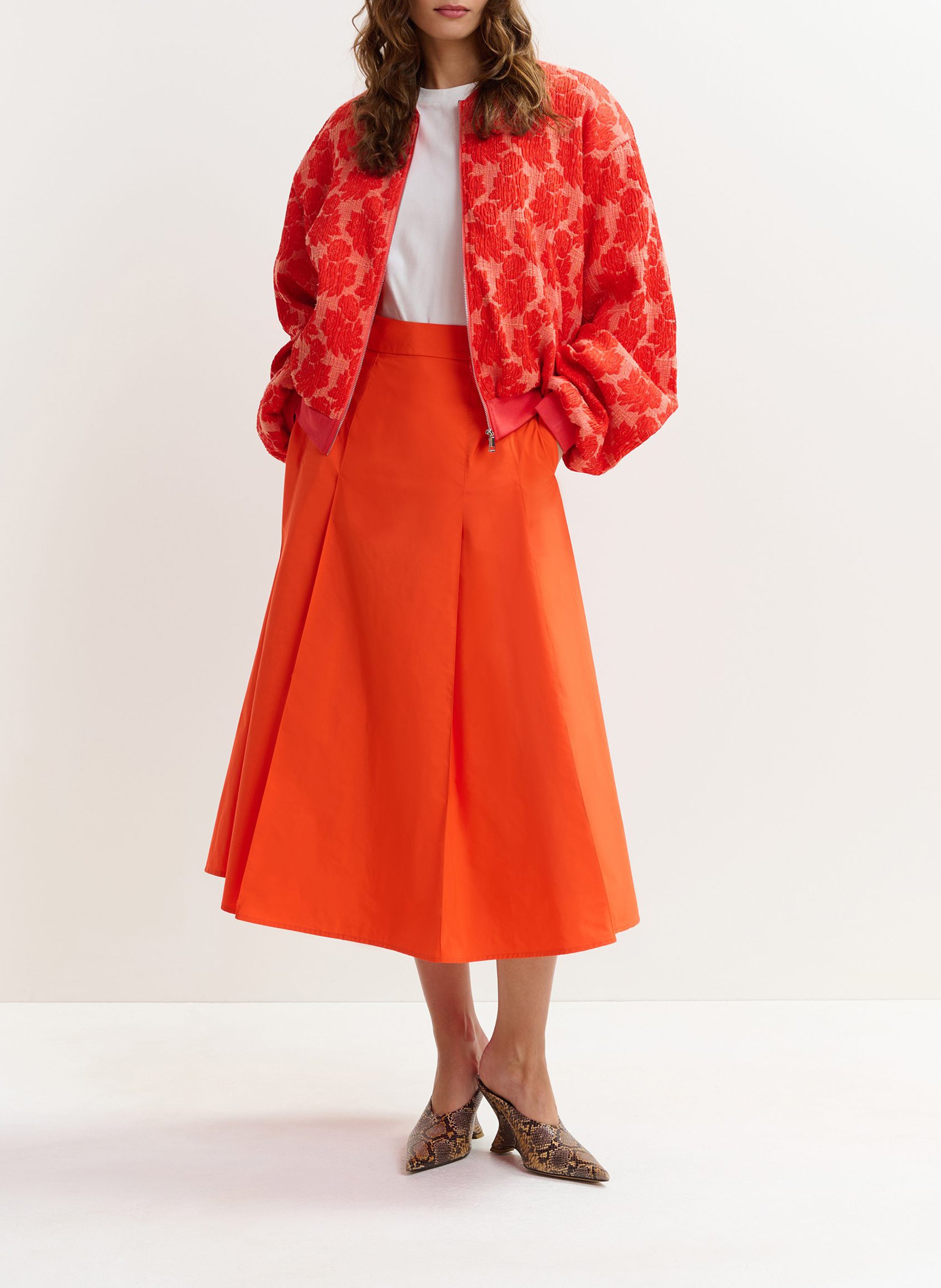 Jupe midi trapèze jaelyn ESSENTIEL ANTWERP Violet