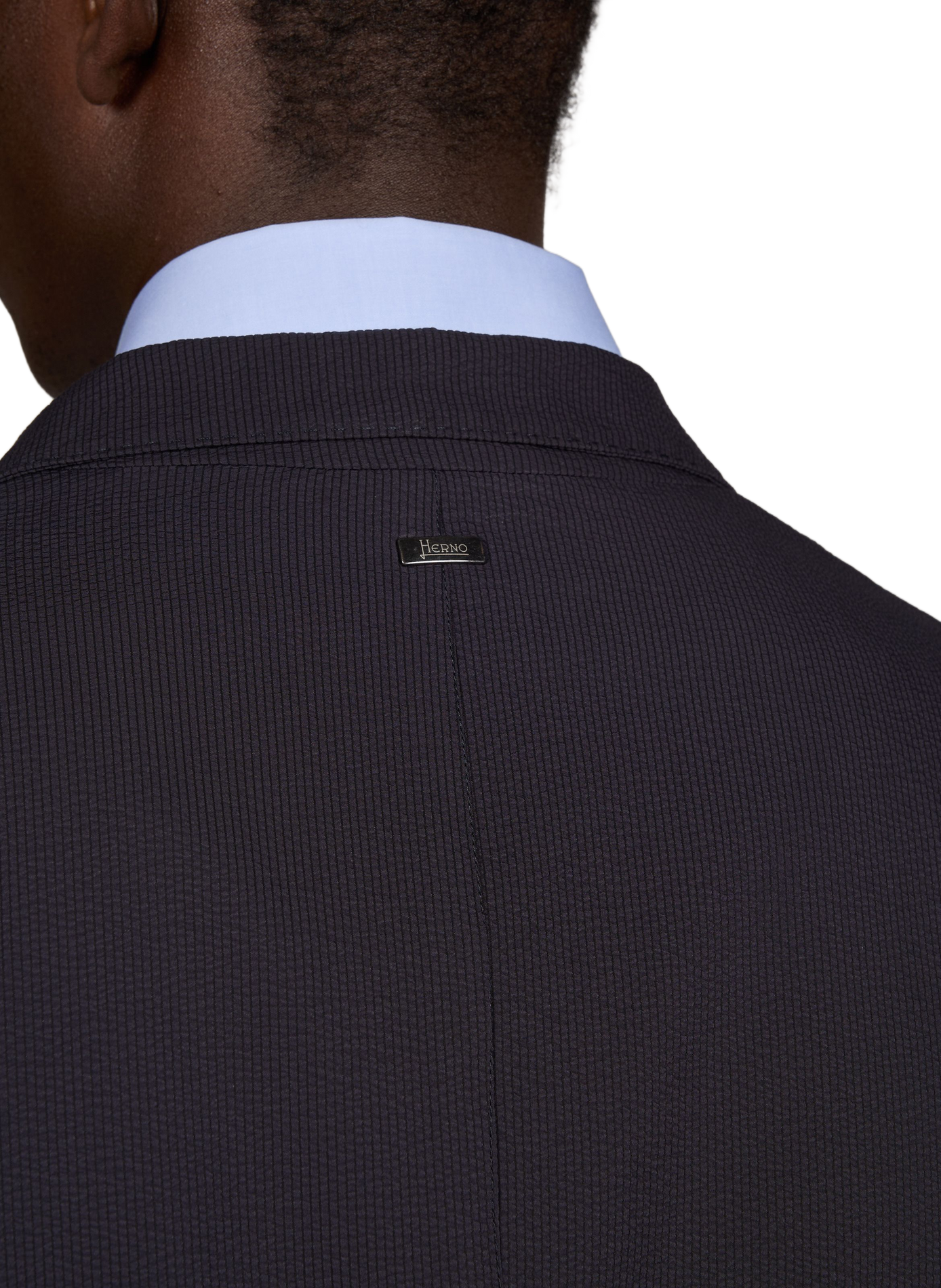 Tailored blazer with woven design HERNO Blue