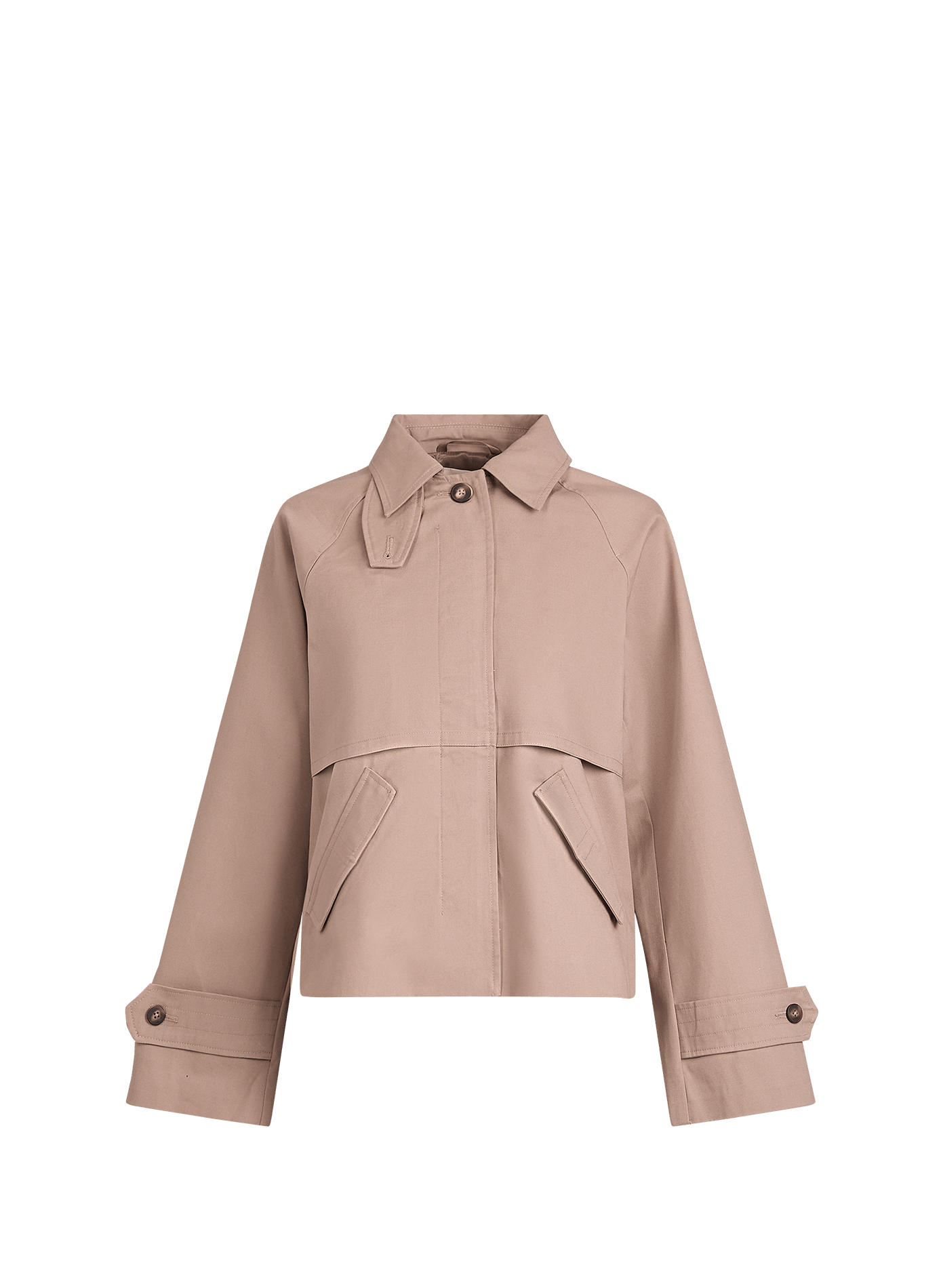 Veste droite à col classique Svada en coton MSCH Marron