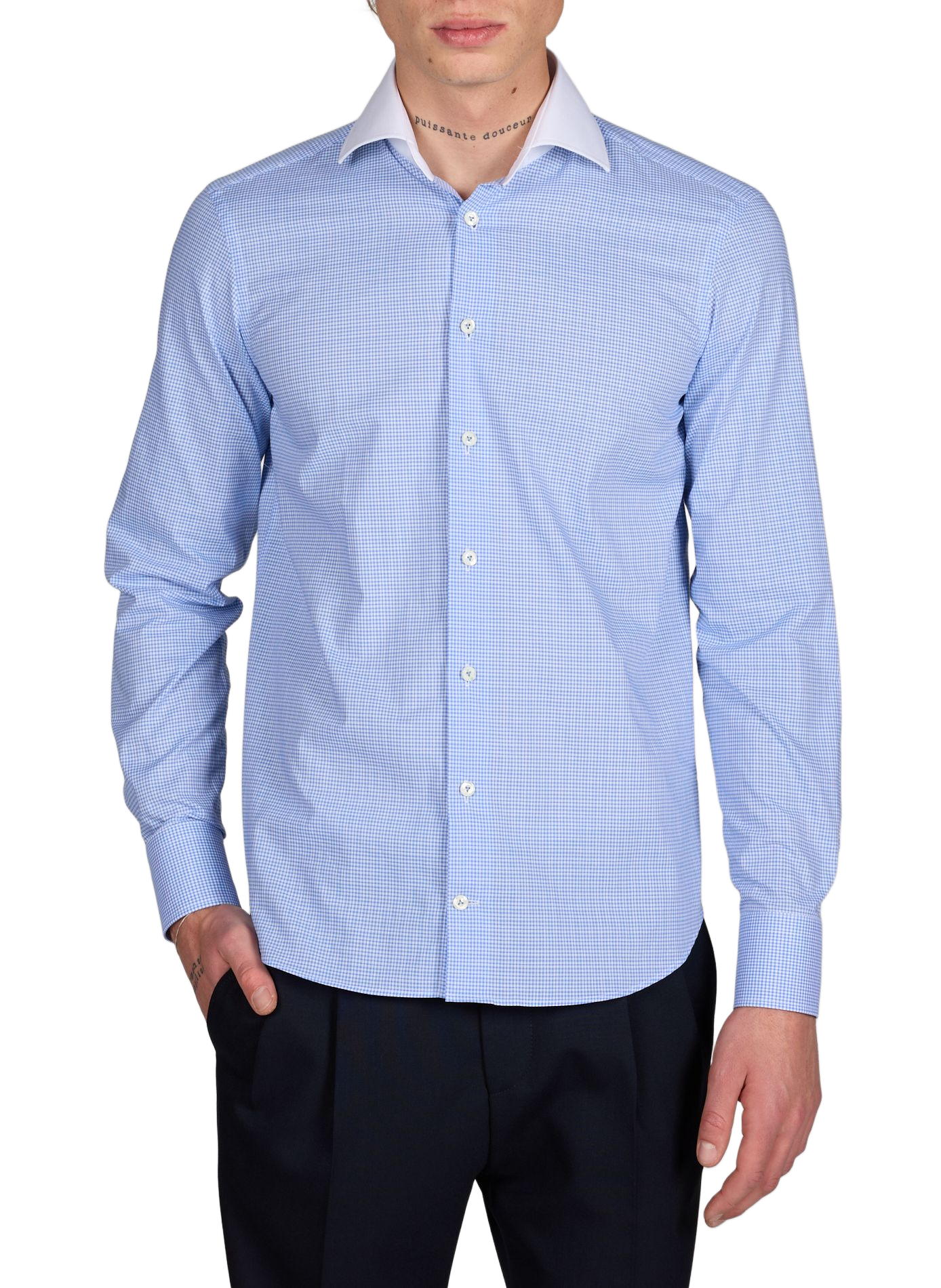 Check cotton Shirt VAN LAACK Blue