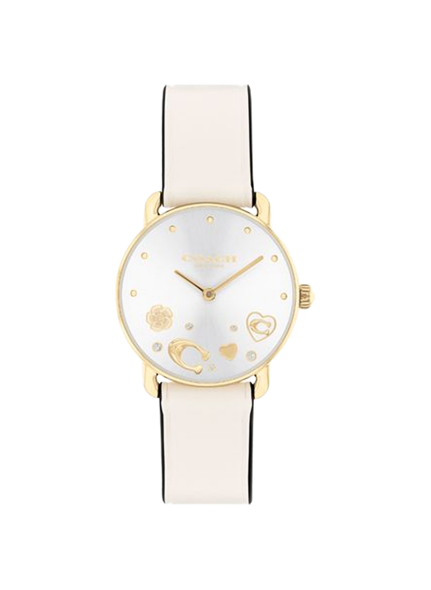 Montre quartz Elliot en cuir COACH MONTRES Blanc