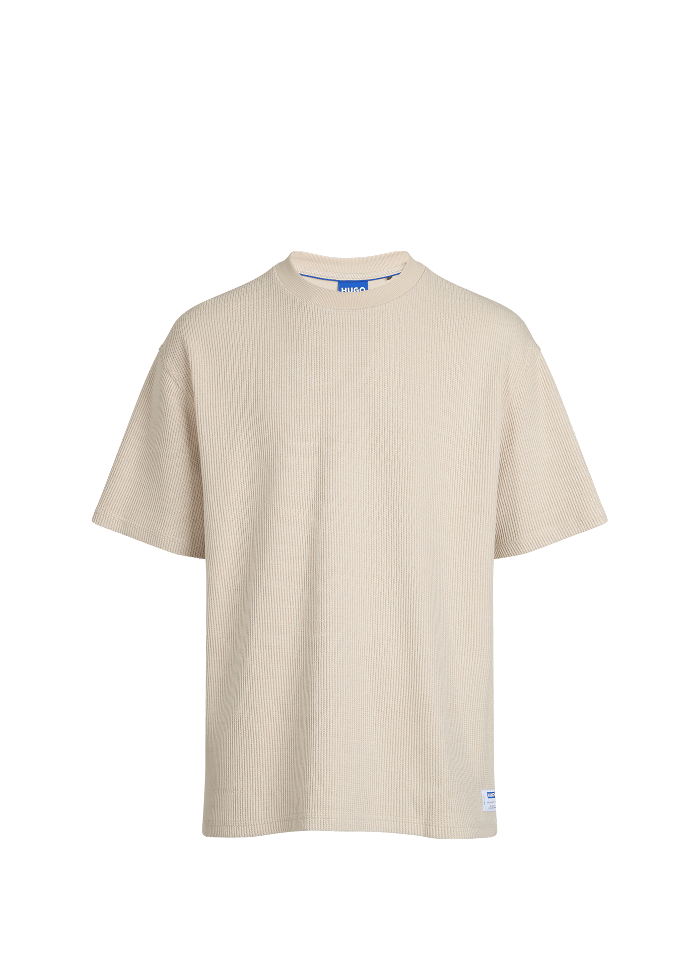T-shirt Nuwaffle en coton mélangé HUGO BLUE Beige
