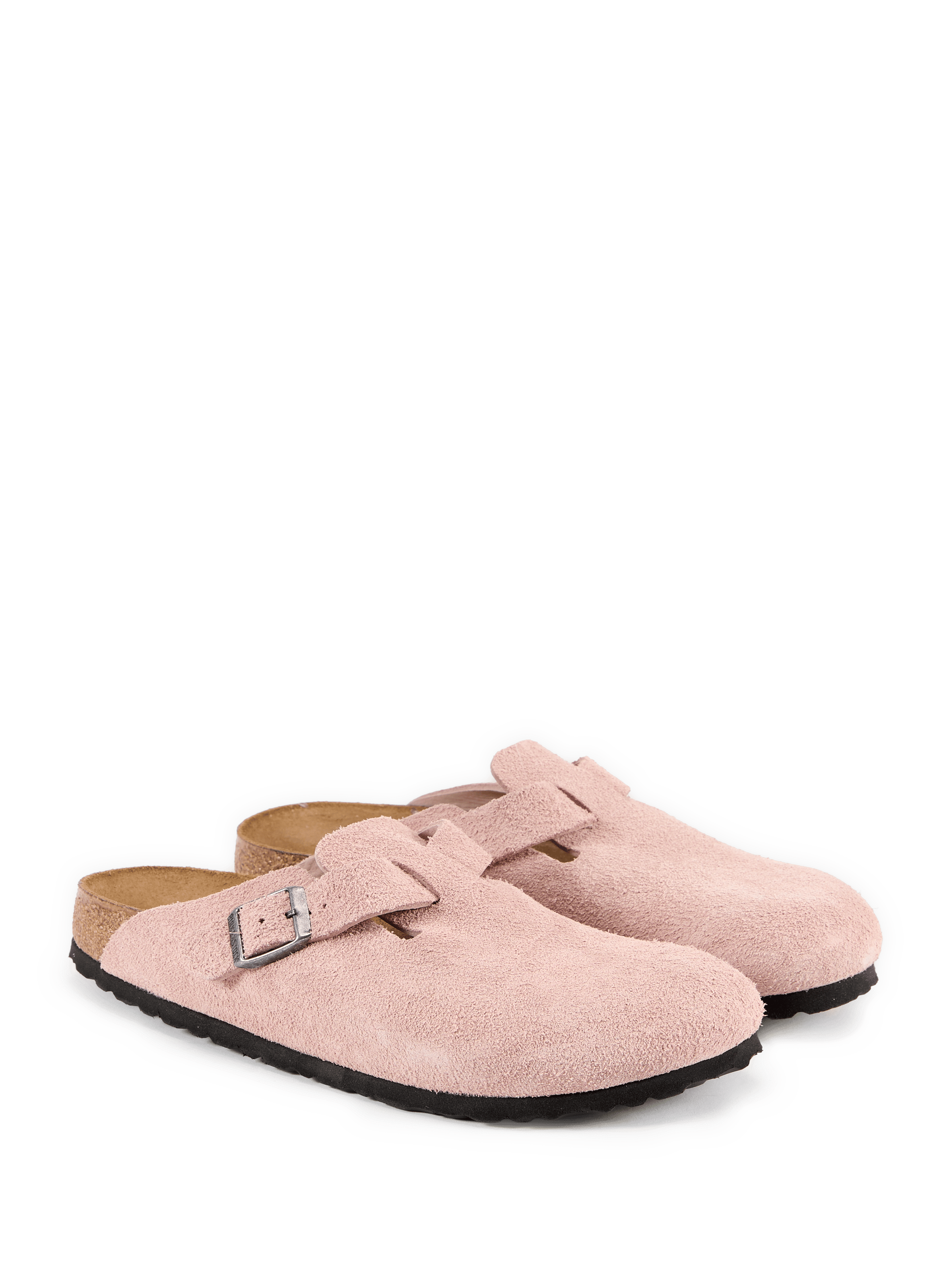Platte muiltjes van suèdeleer in Boston BIRKENSTOCK Roze