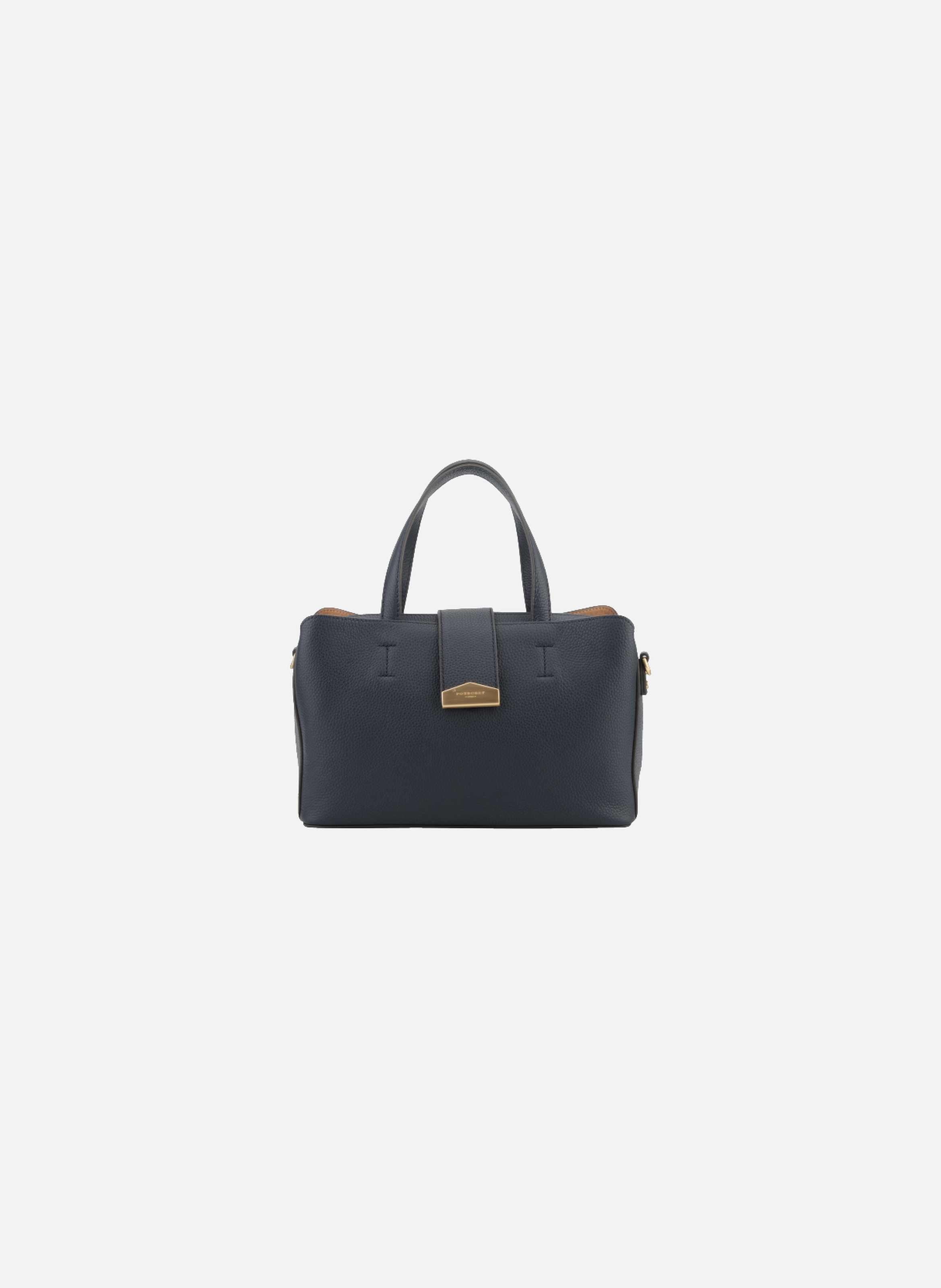 Cavalcade | sac à main mm en cuir de vachette POURCHET Bleu