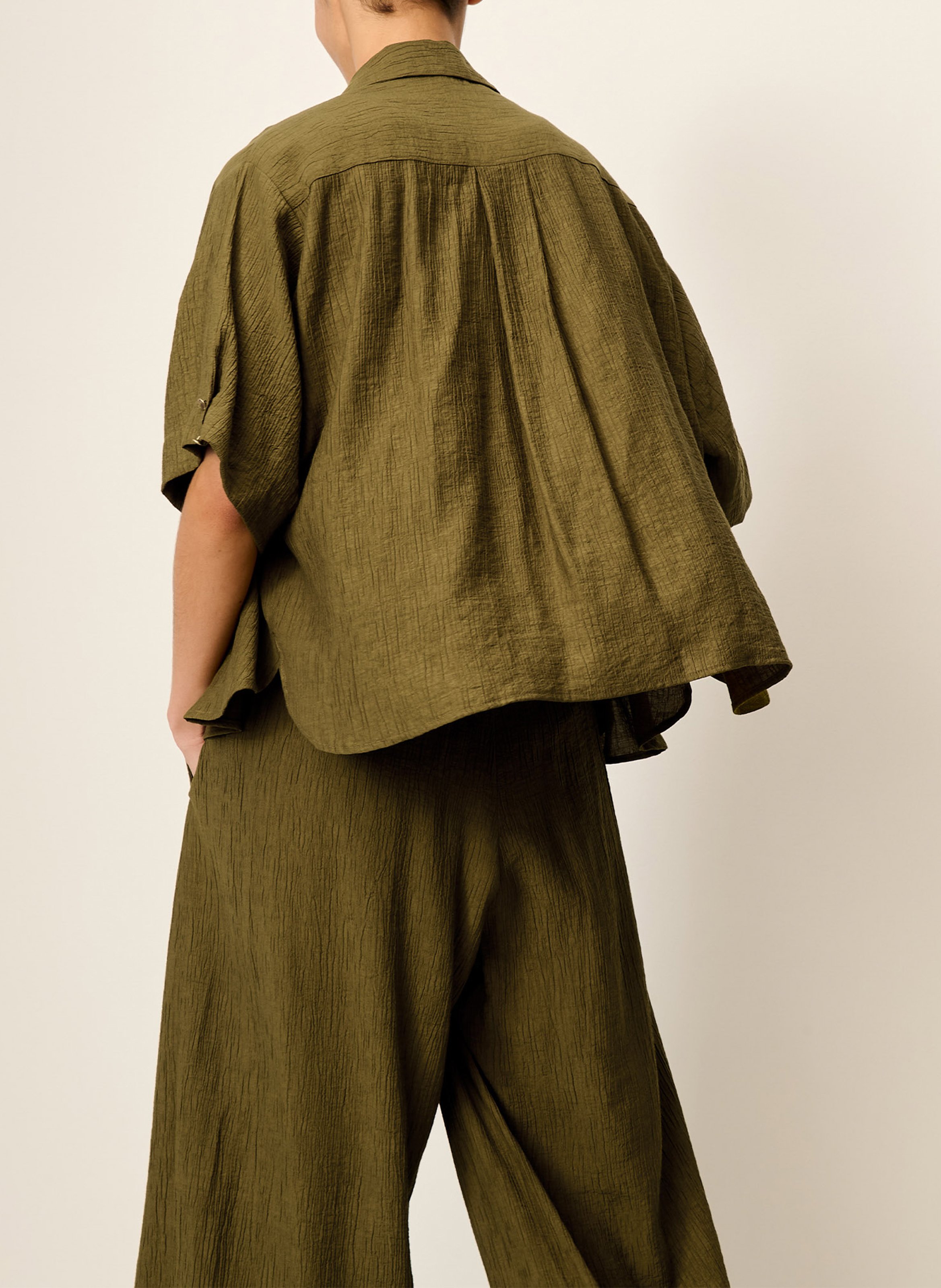 Chemise col classique kalya SESSUN Kaki