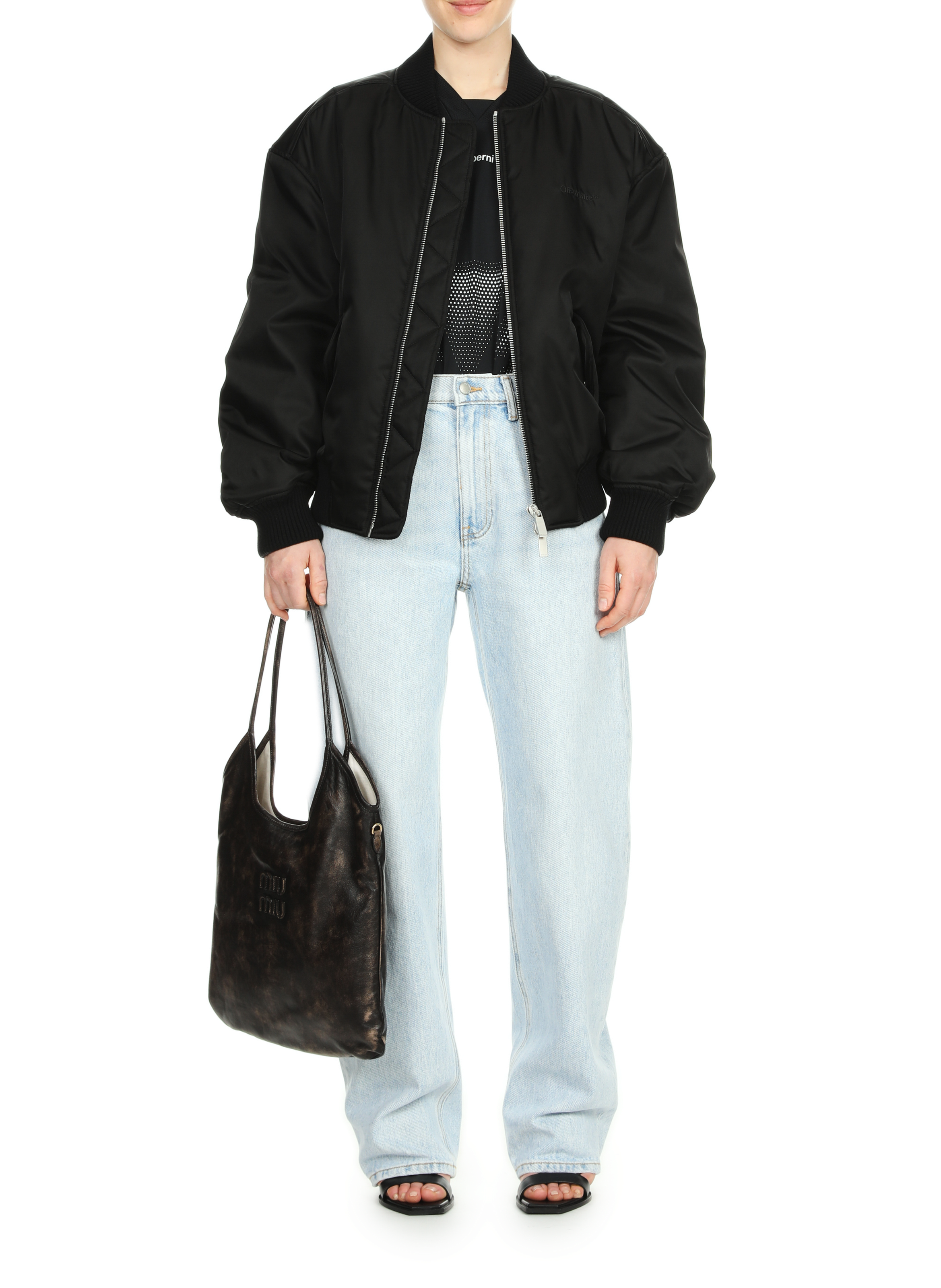 Logo jacket OFF-WHITE Black