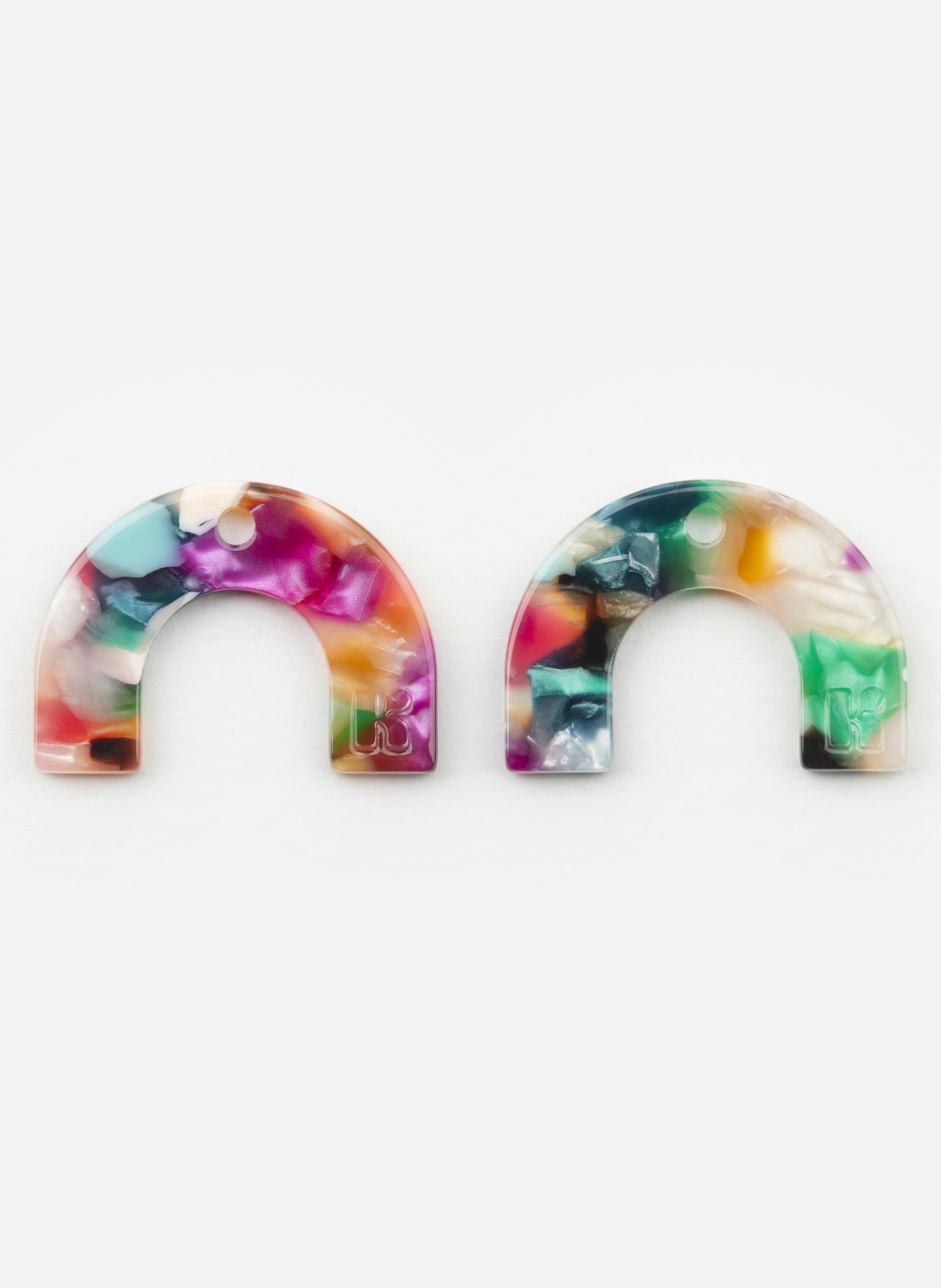 Charms arc-en-ciel en acétate de cellulose KURAGE GINZA Multicolore