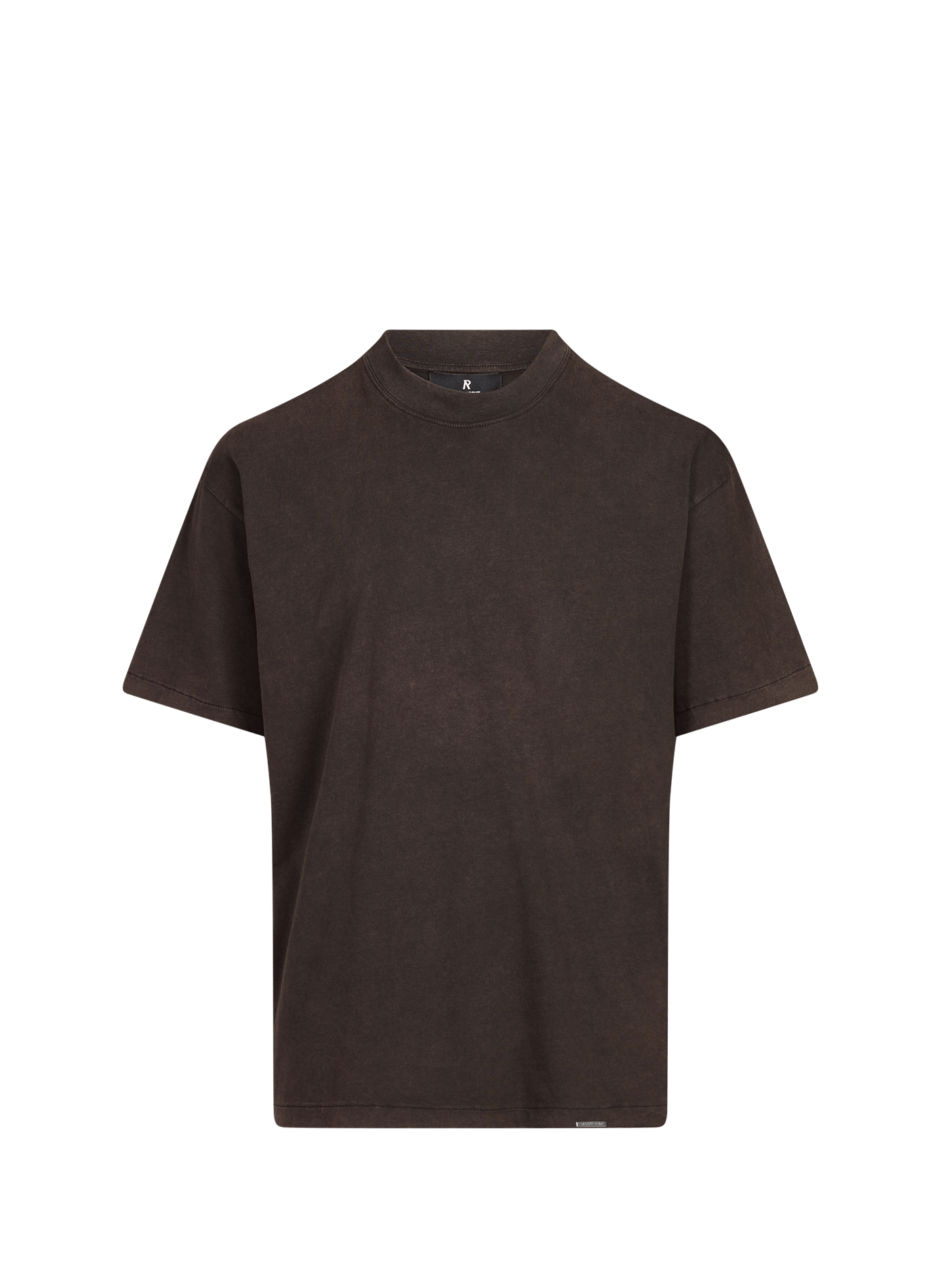 Solid color straight cotton t-shirt REPRESENT Brown