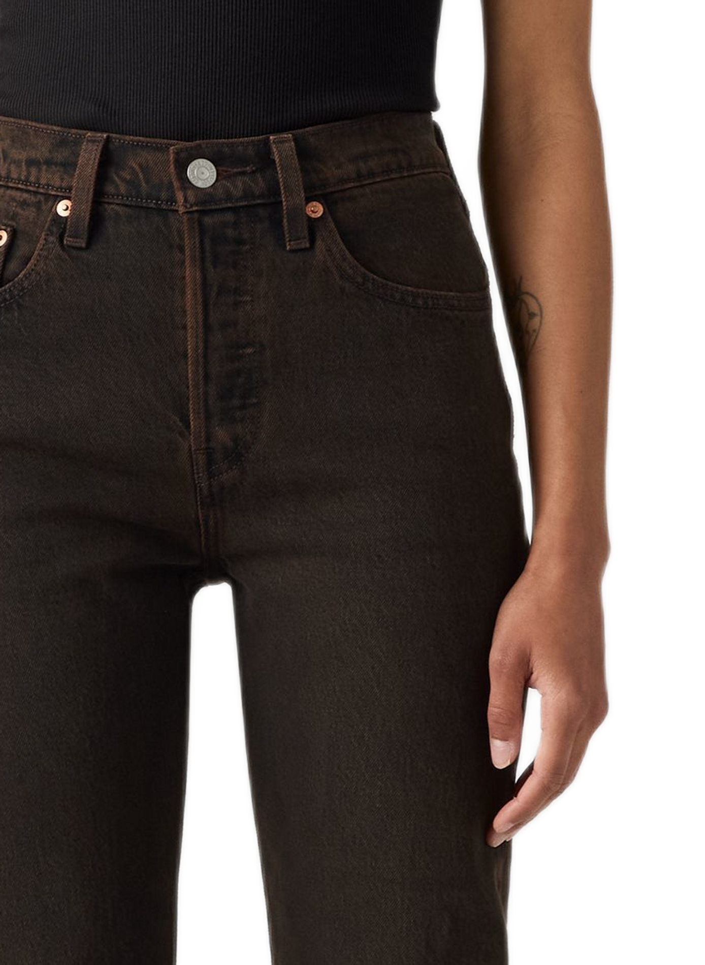 Gerader Jeans aus Baumwollmischung LEVI'S Khaki