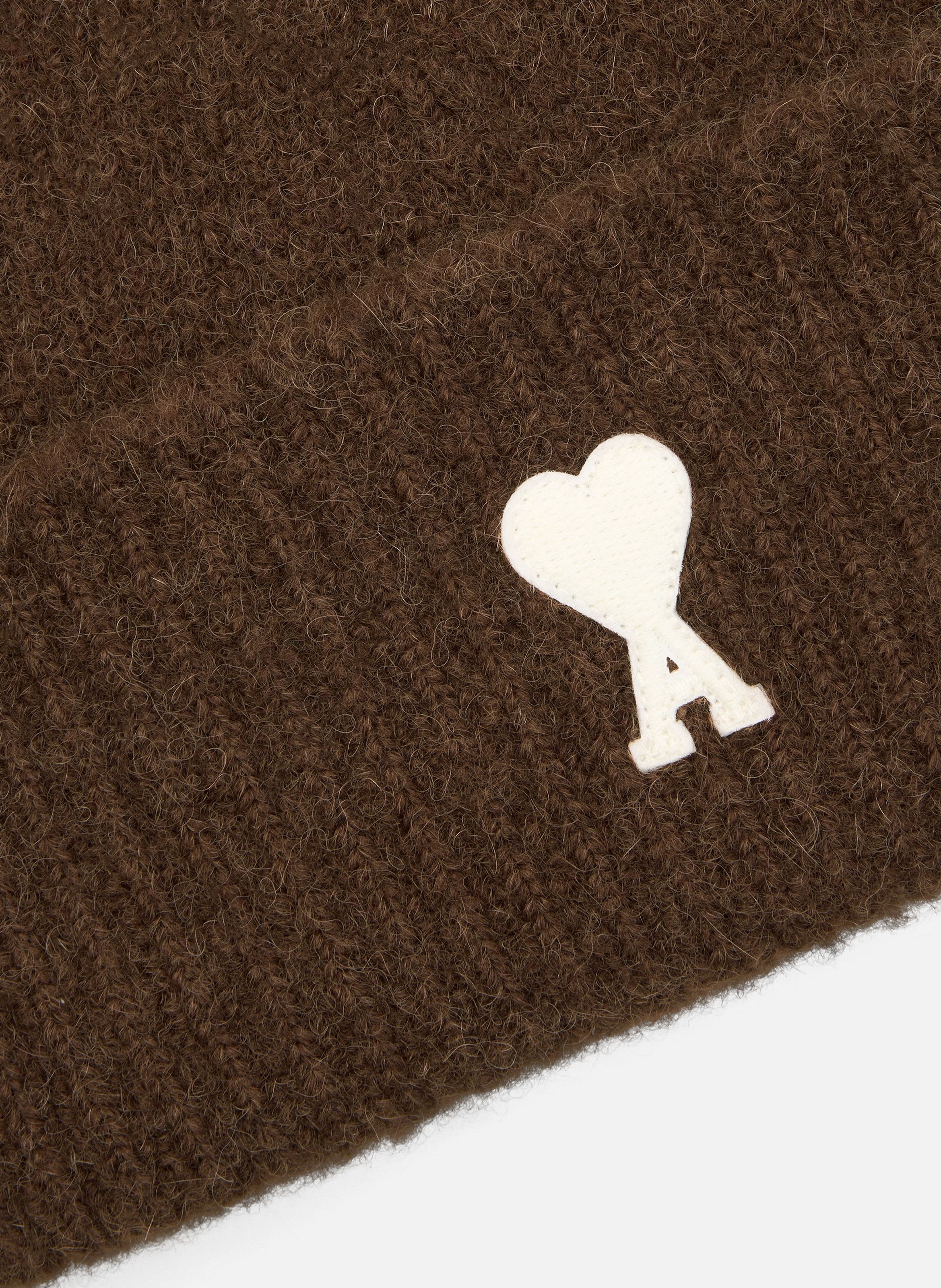 Bonnet unisexe en alpaga ami de coeur AMI PARIS Marron
