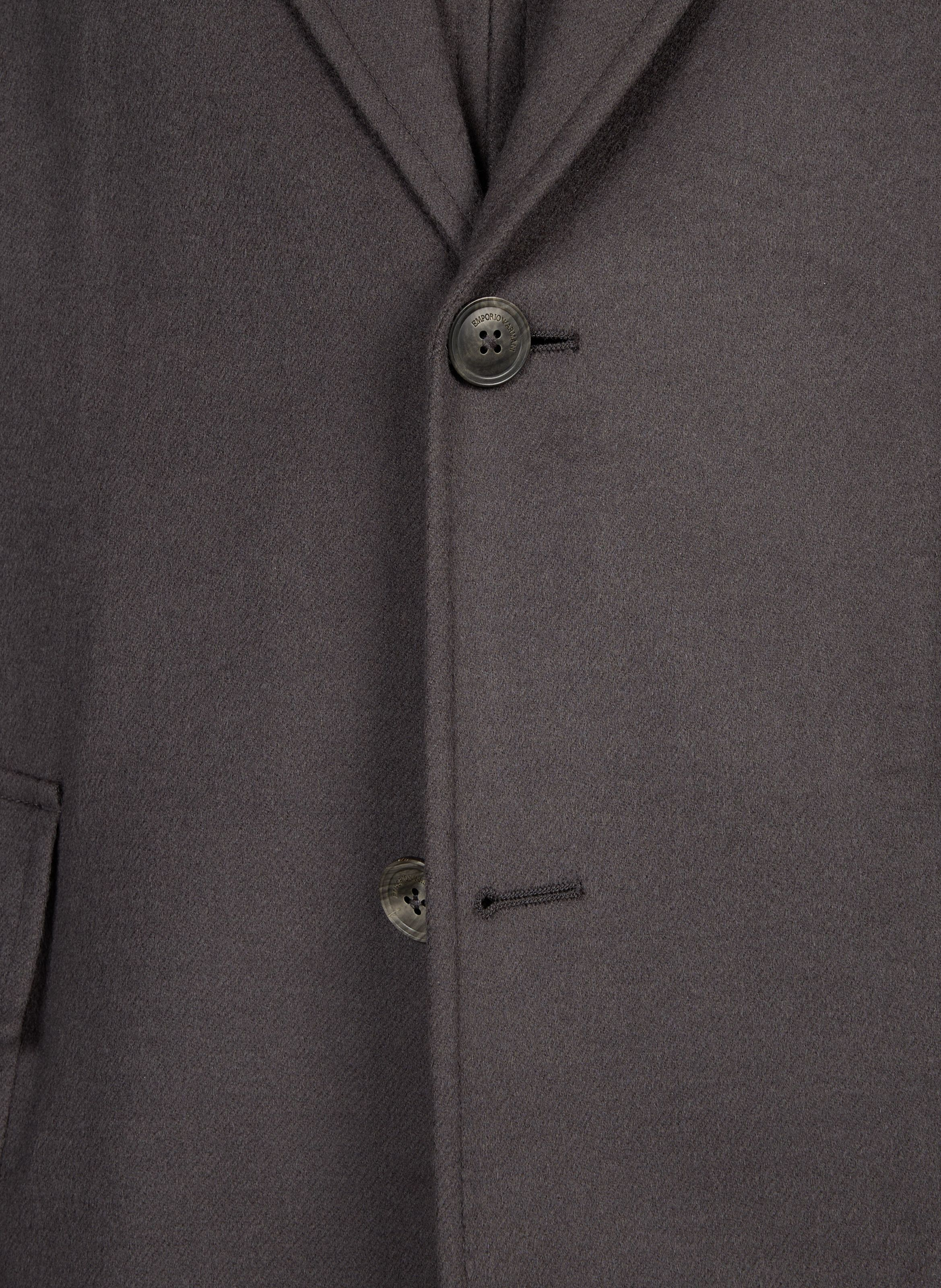 Straight lightweight wool and cashmere jacket EMPORIO ARMANI Grey