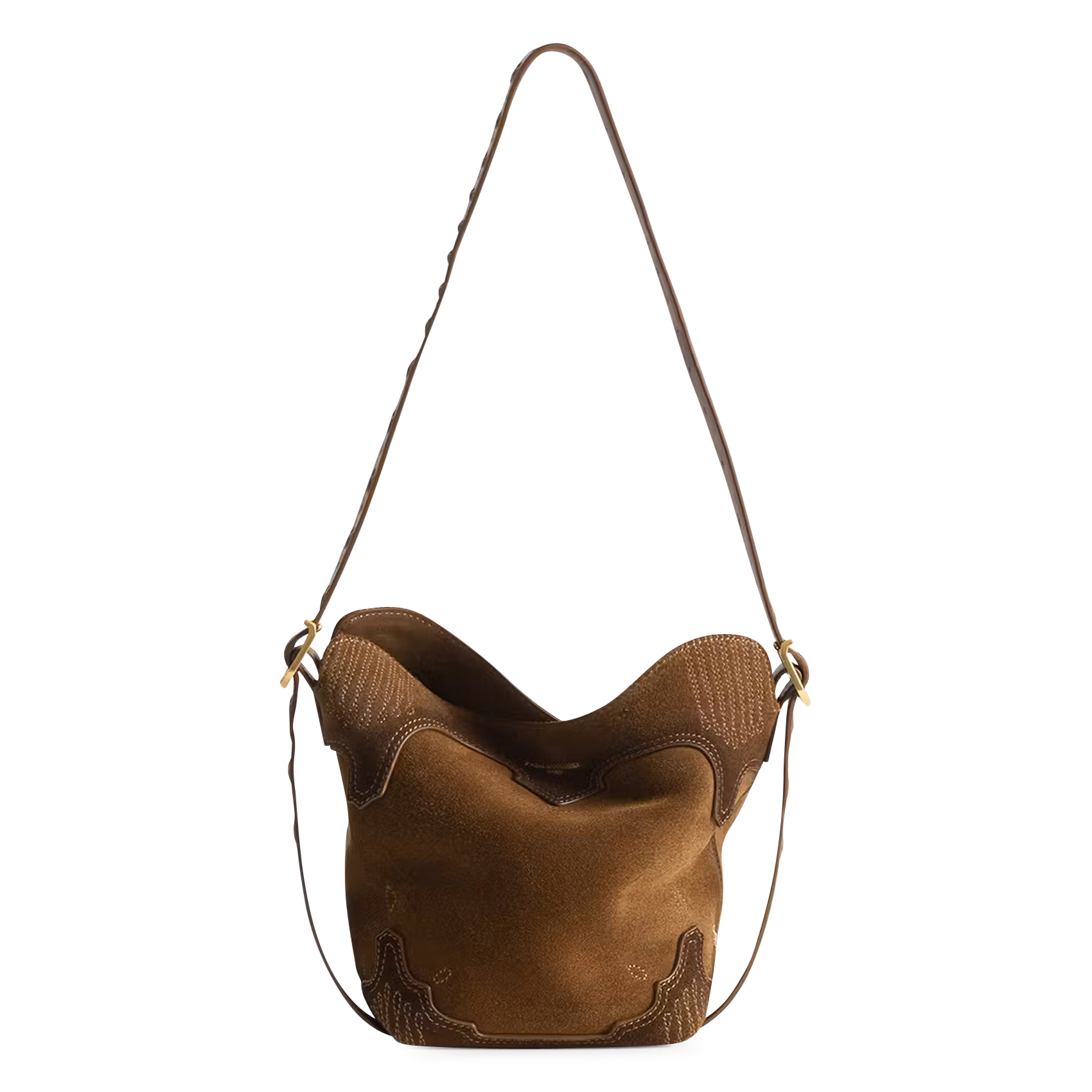 Schoudertas van leer Baby Jane ZADIG&VOLTAIRE Bruin