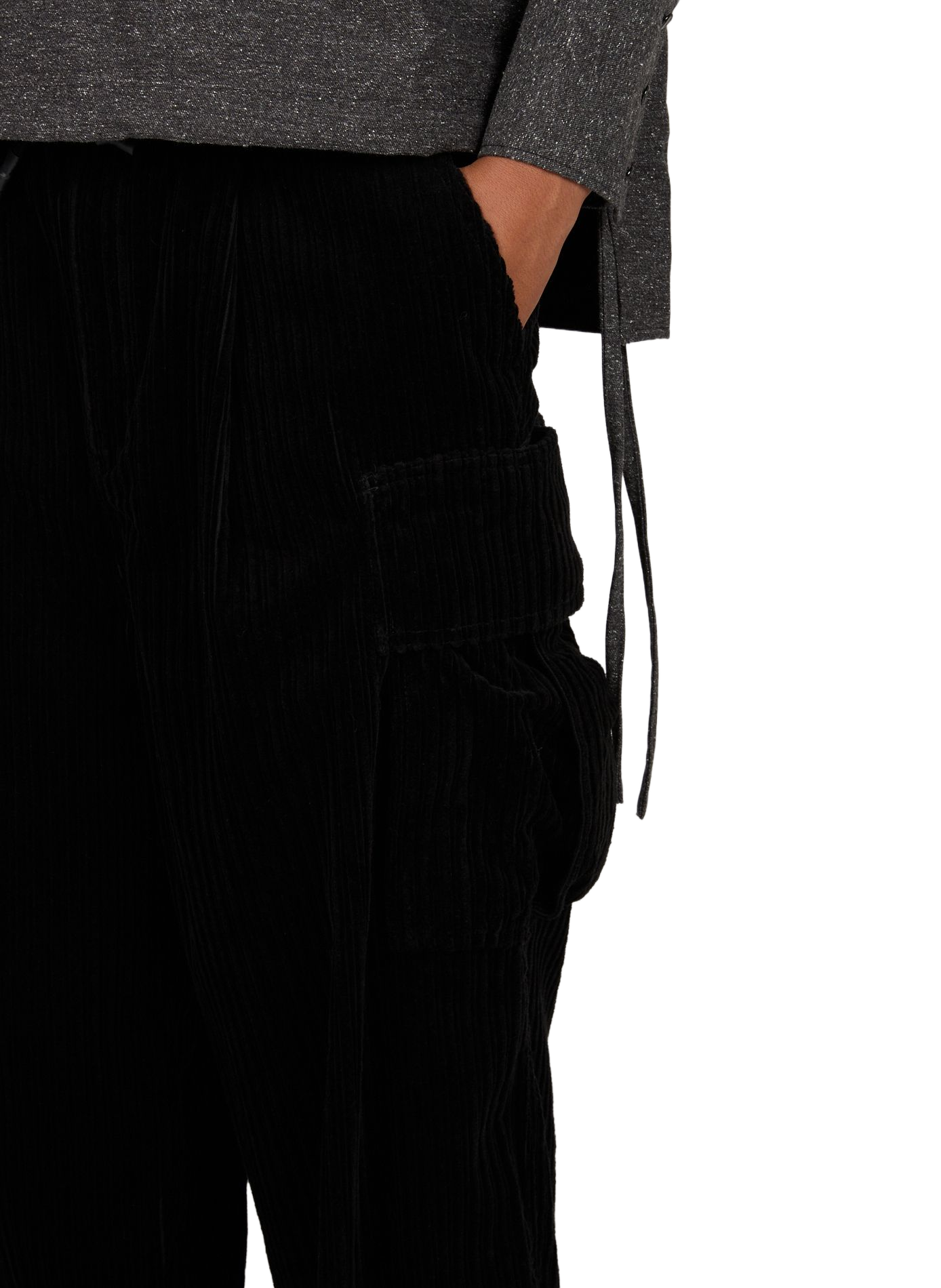 Pantaloni in velluto a coste di cotone WANSIE Nero