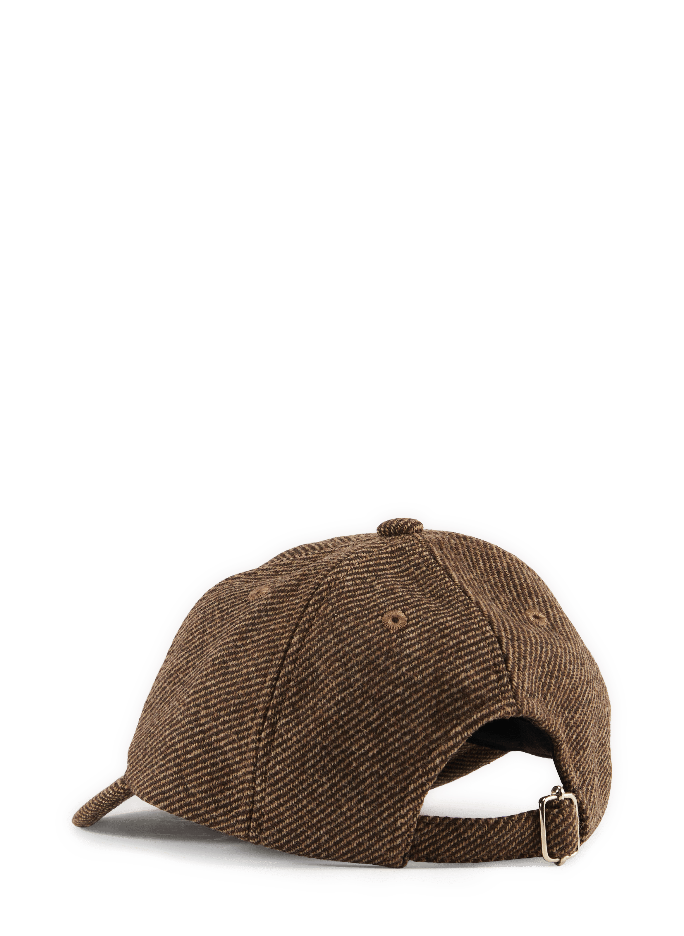 Geborduurde wollen blend pet met logo A.P.C. Bruin