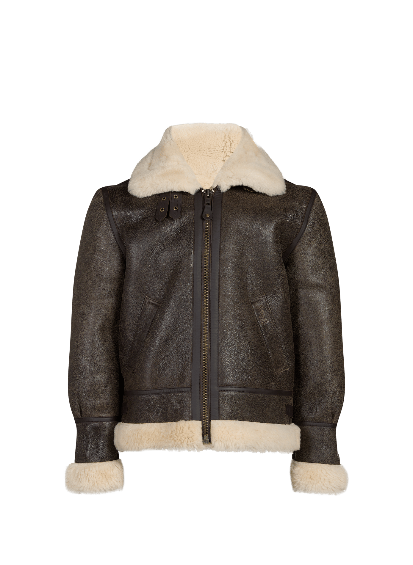 Schafleder-Bomberjacke SCHOTT Braun