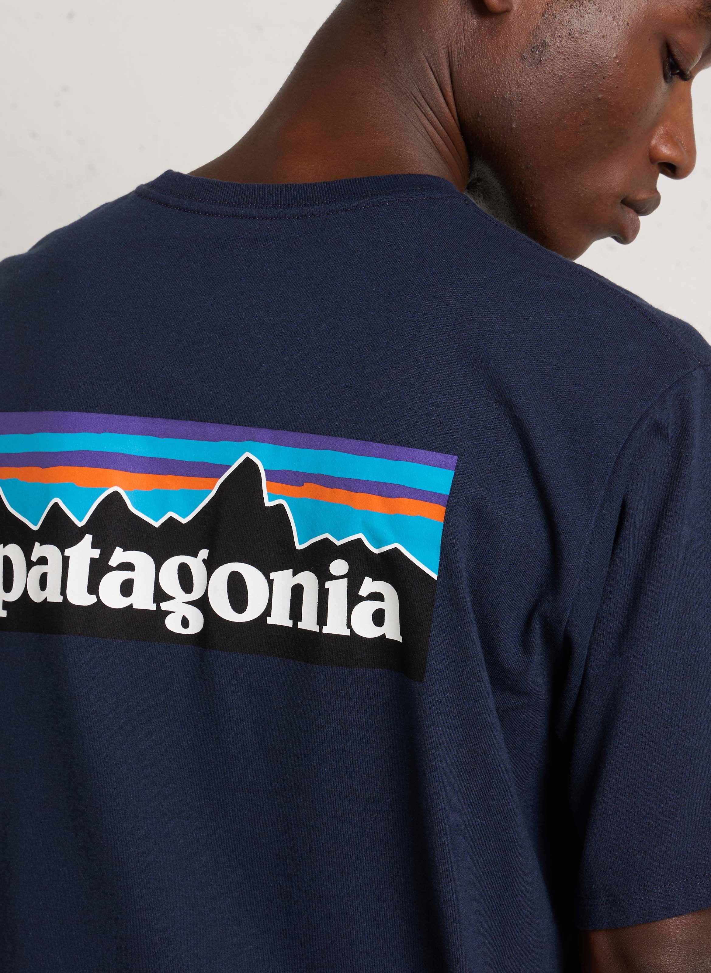T-shirt met ronde hals, regular-fit, bedrukt op een mix van katoen PATAGONIA Blauw