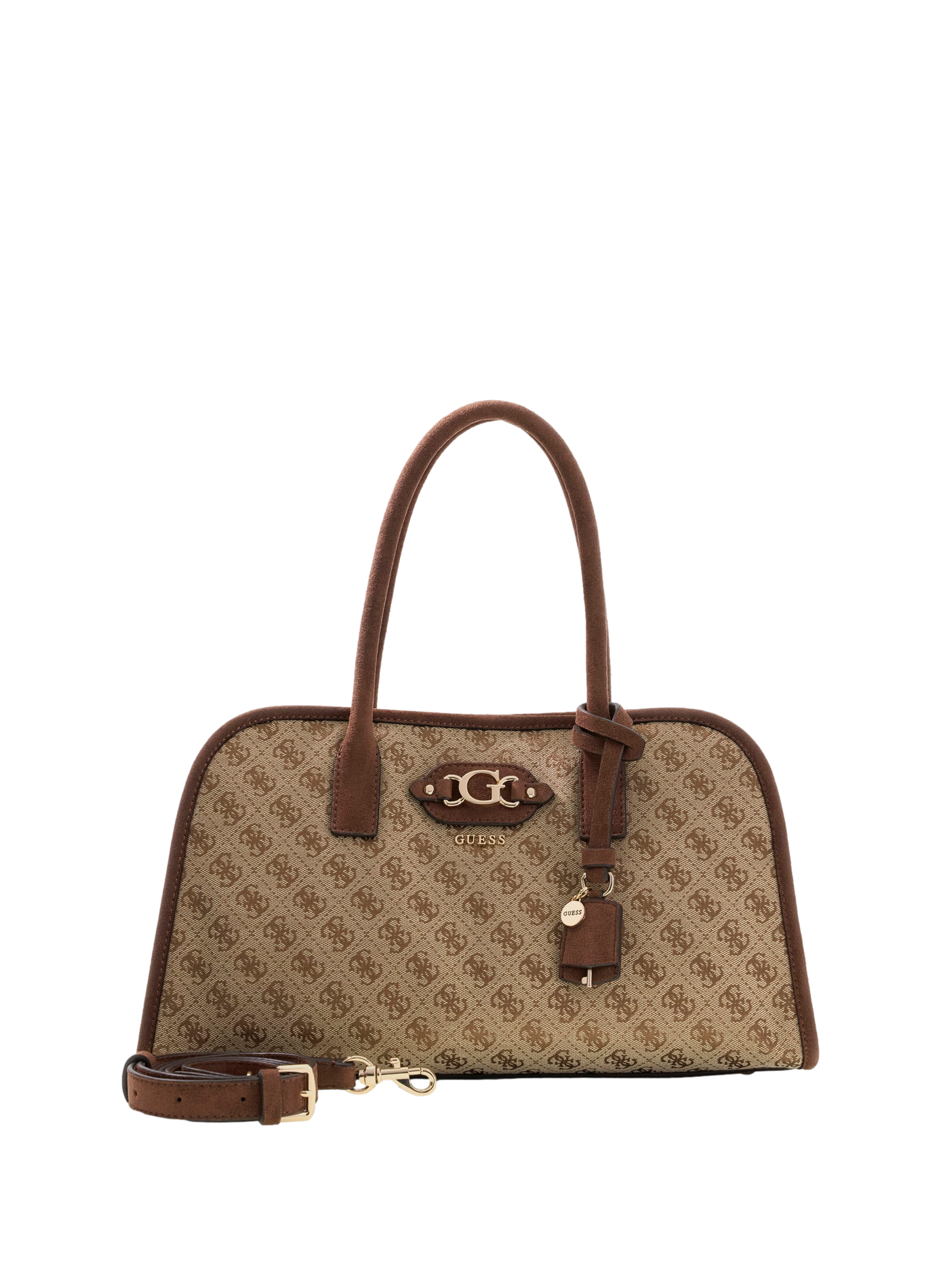Sac à main monogramme GUESS Marron