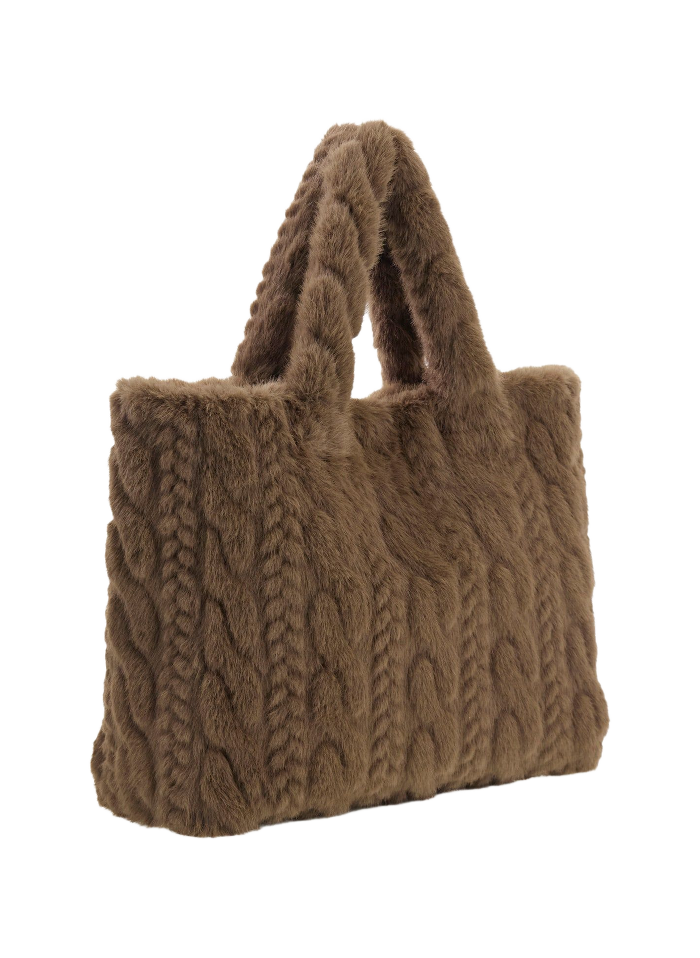 Cabas en fourrure GUESS Grun
