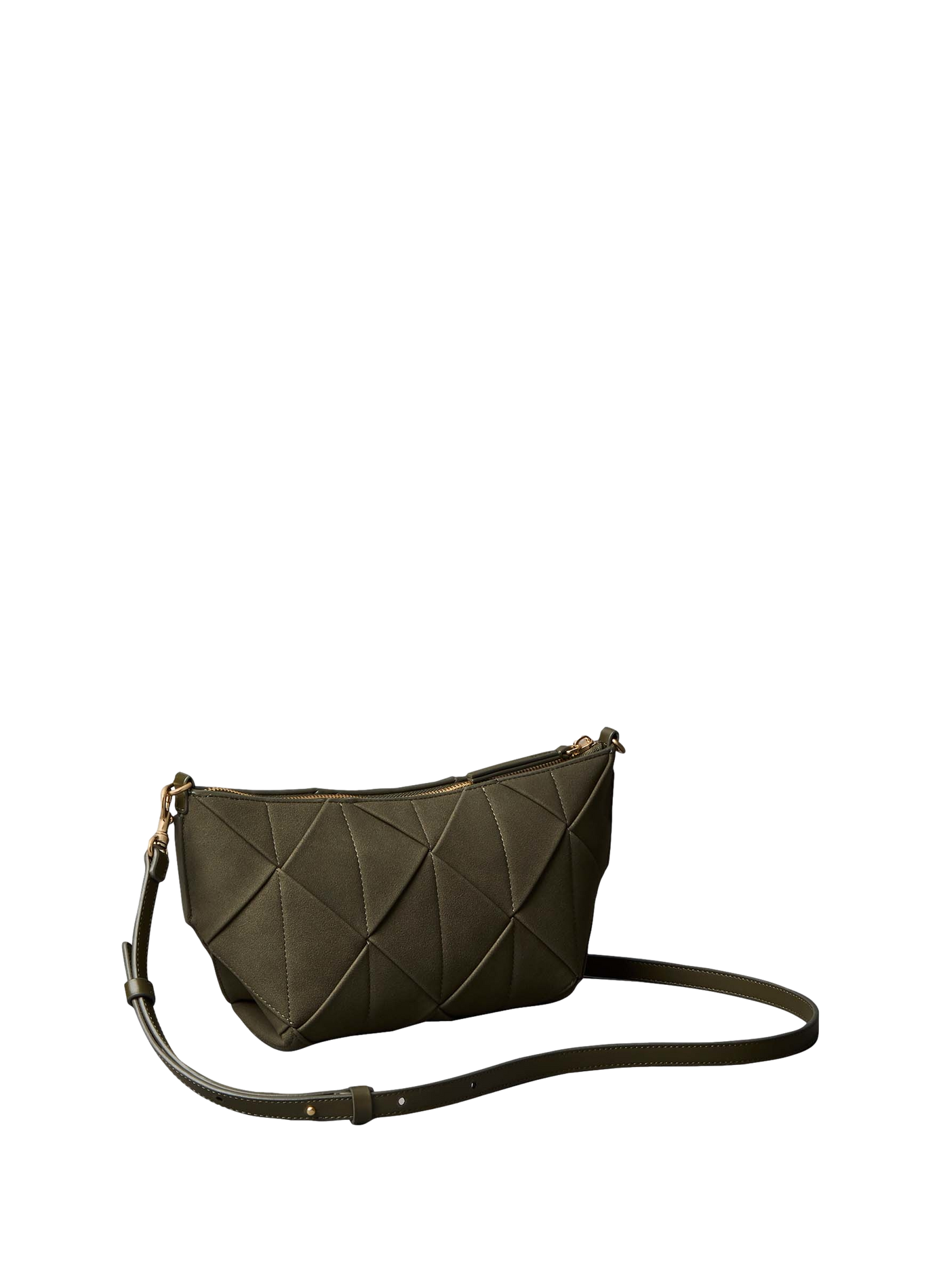 Sac bandoulière en suède | Kaki CALVIN KLEIN Femme