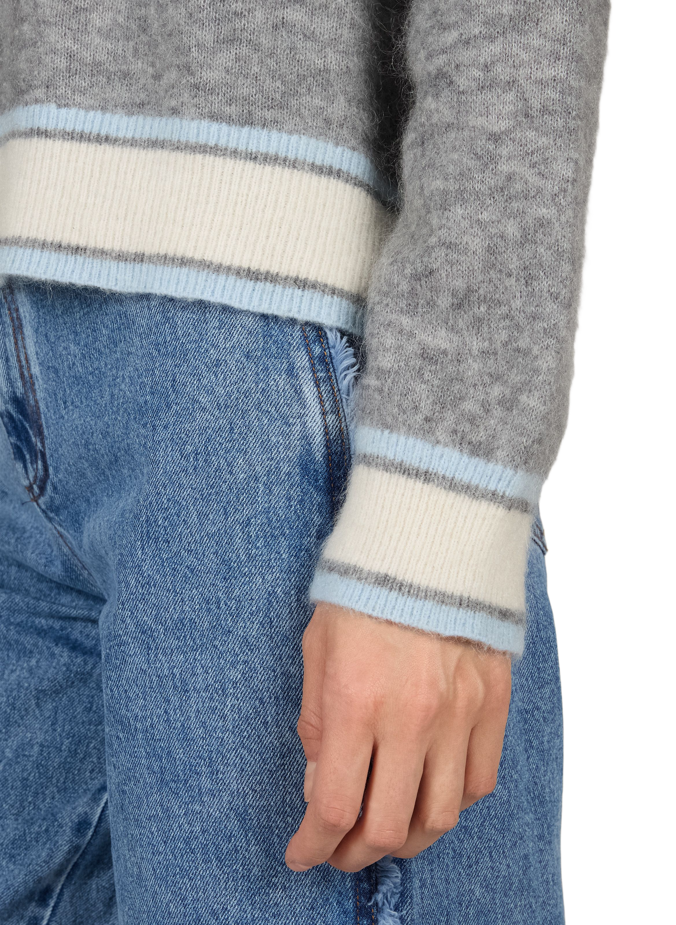 Oversize-Pullover MARIELLE aus Wollmischung LAURE+MAX Grau