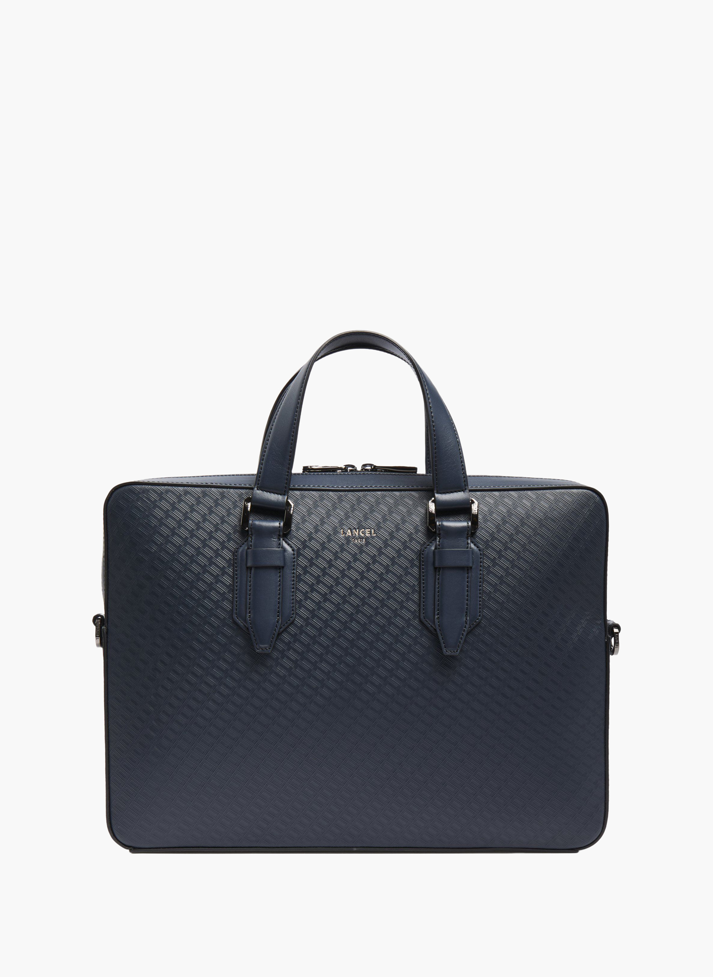 Charlie aktetas van Lancel 37 x 27 x 5 cm, ritssluiting, ultramarijnblauw LANCEL Blauw