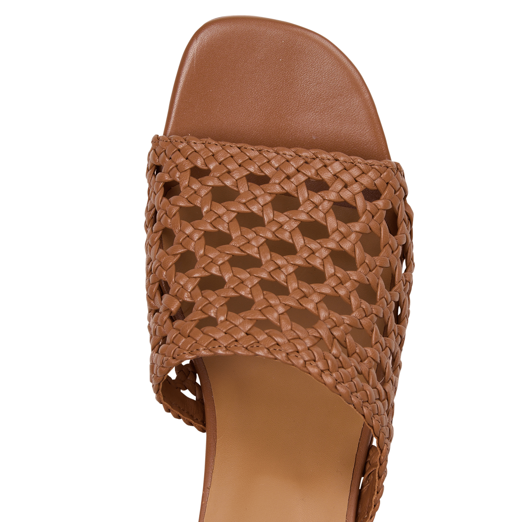 Mules ajourées en cuir kelly BOBBIES Marron