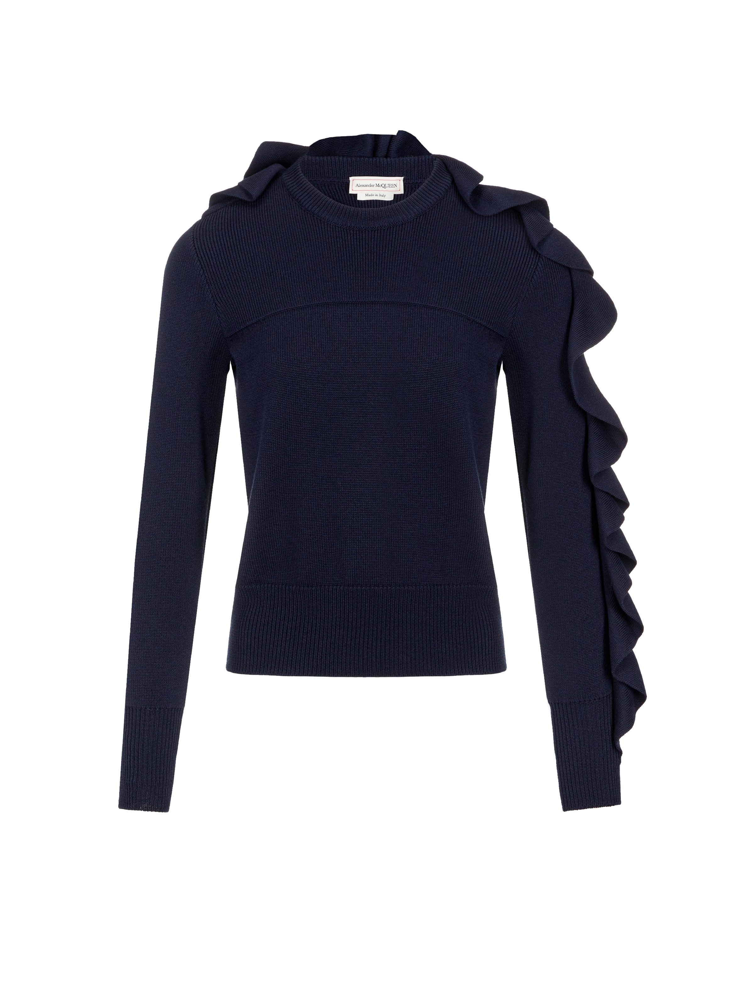 Pull à volants en laine