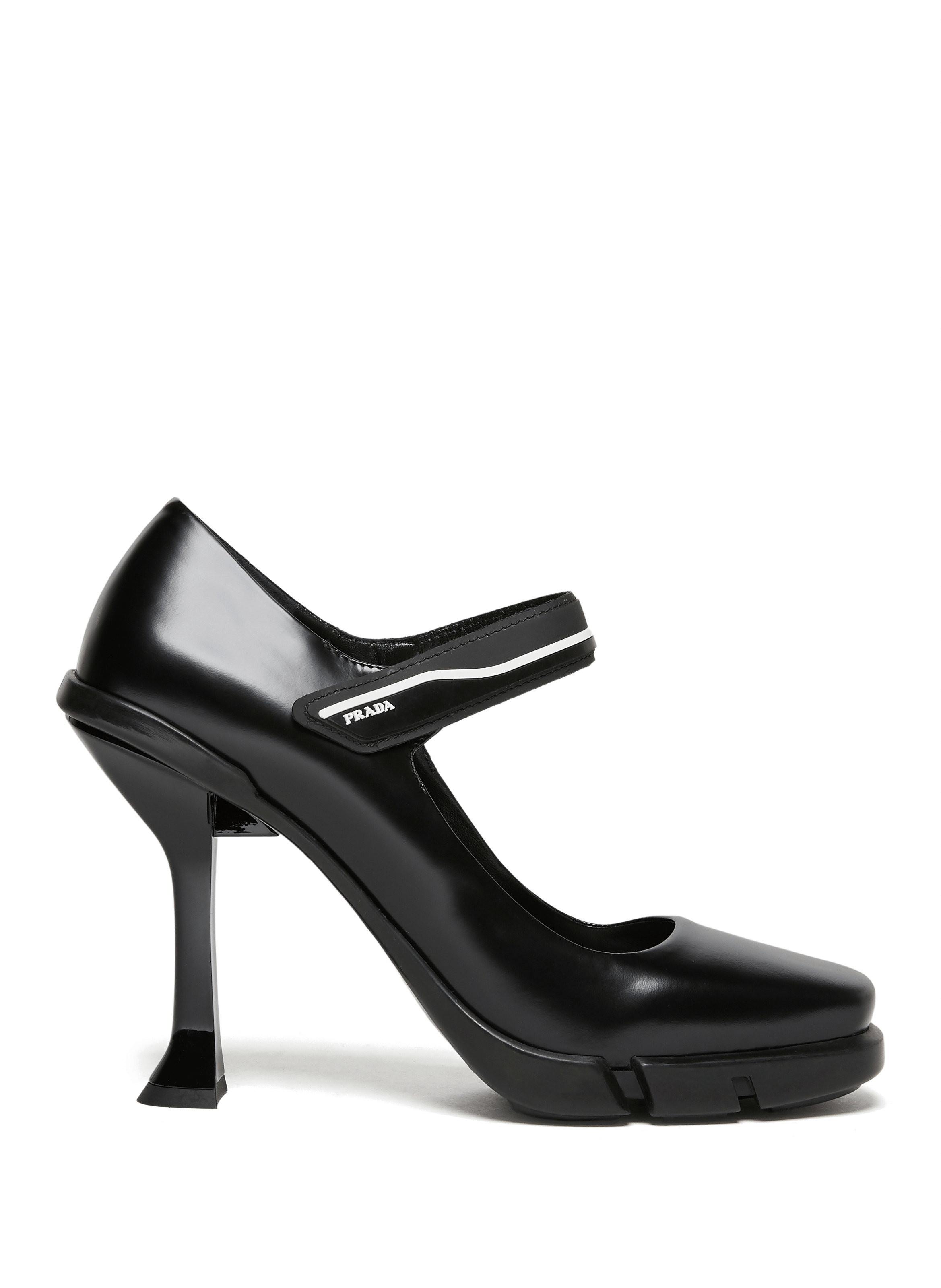 Calfskin leather Mary Janes  PRADA Black