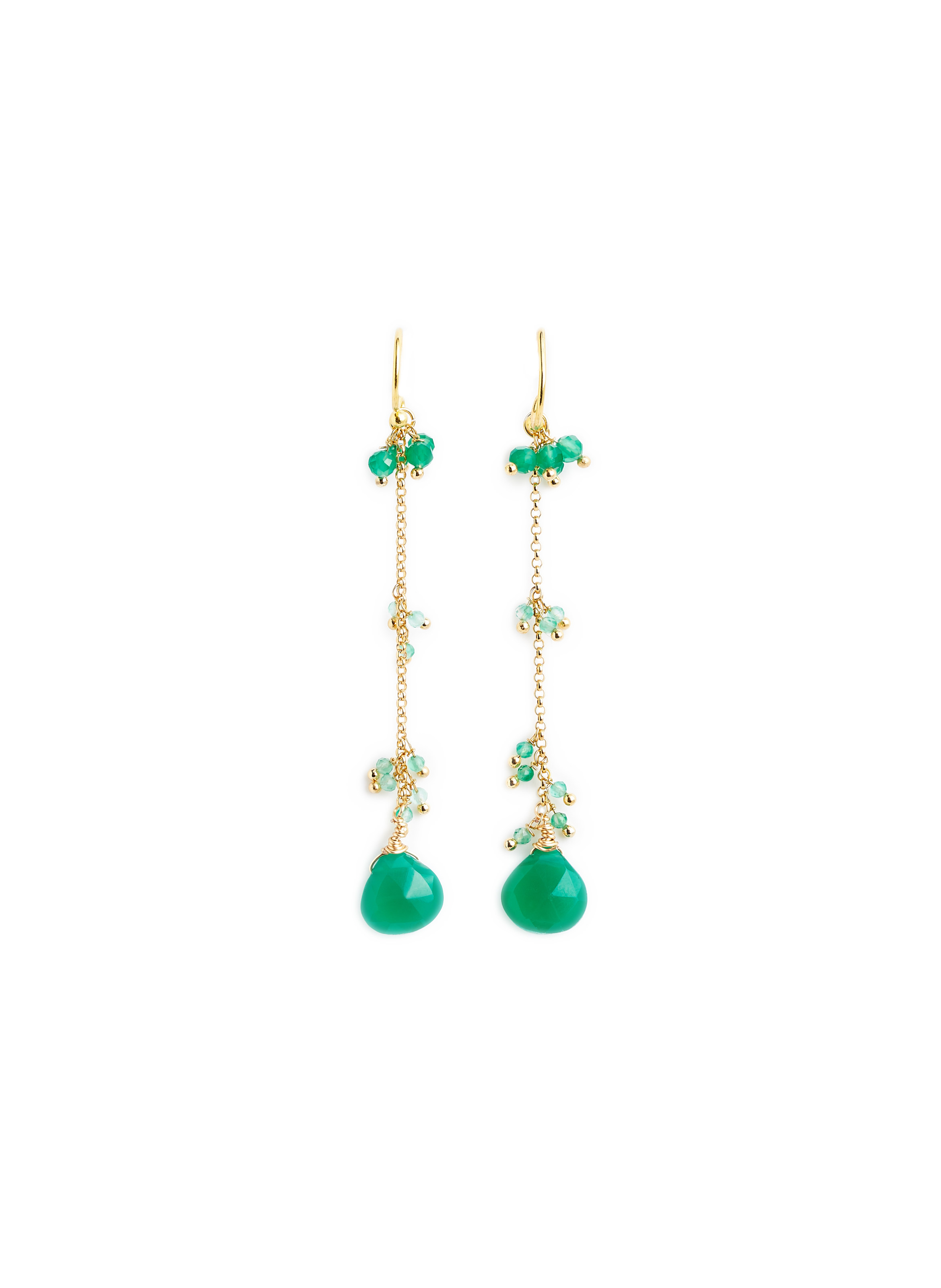 LILO Julia L pearl pendant earrings Green