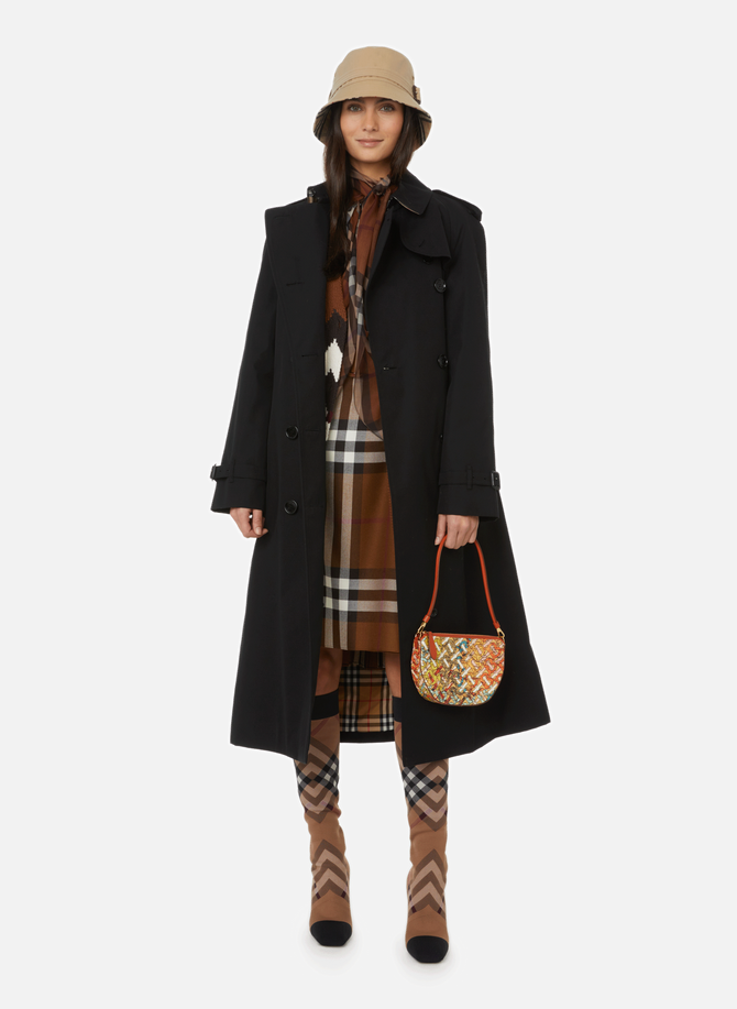 Belted cotton twill trench coat BURBERRY