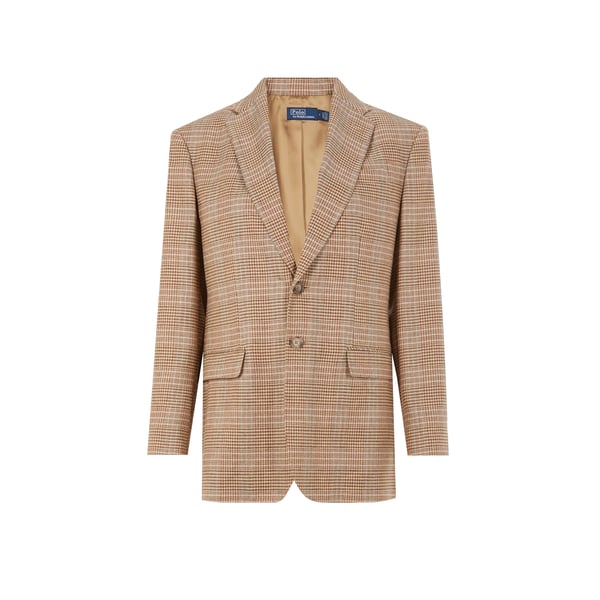 Veste de tailleur cintrée en lin et laine