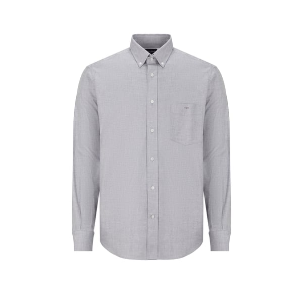 Chemise unie en coton et lyocell
