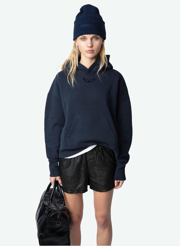 Bonnet à revers en cachemire ben Bleu by ZADIG&VOLTAIRE ZADIG&VOLTAIRE Bonnet à revers en cachemire ben Bleu