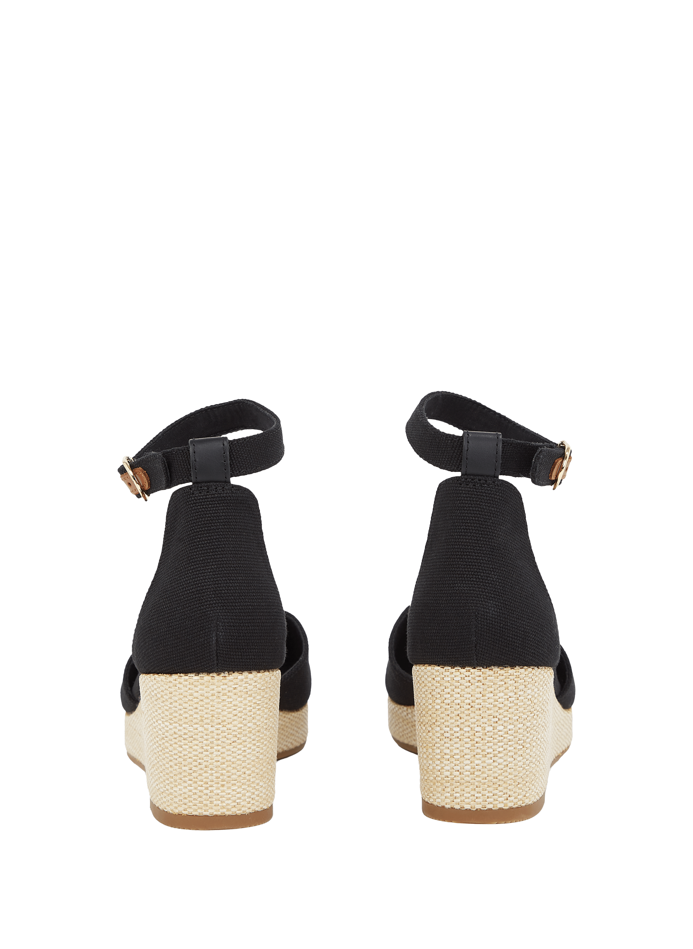 Canvas high heel sandals TOMMY HILFIGER Black