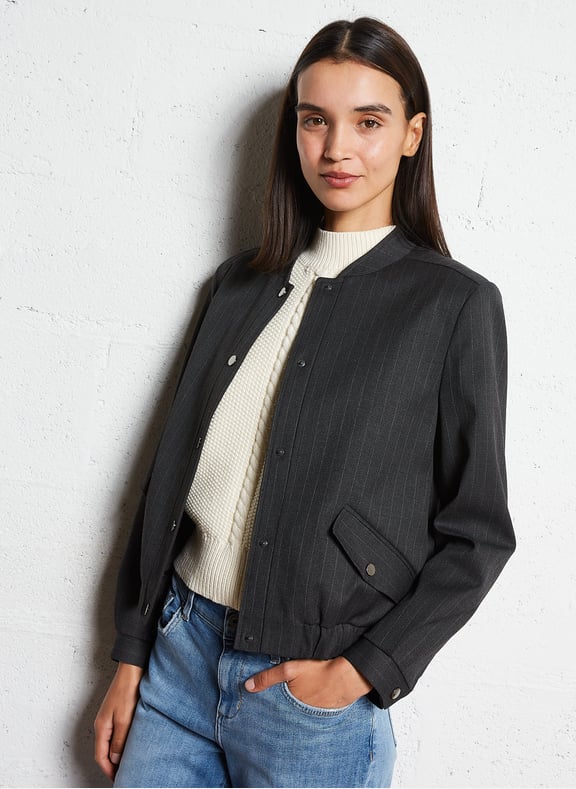 Blouson teddy cecile Gris by MAISON 123 MAISON 123 Blouson teddy cecile Gris
