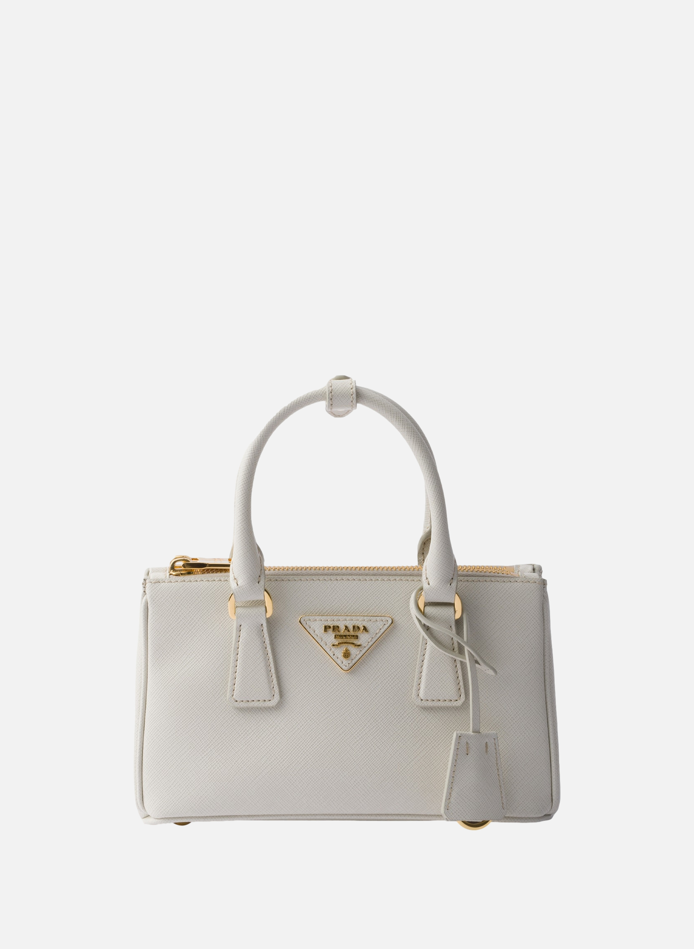 Mini sac en cuir saffiano prada galleria PRADA Beige