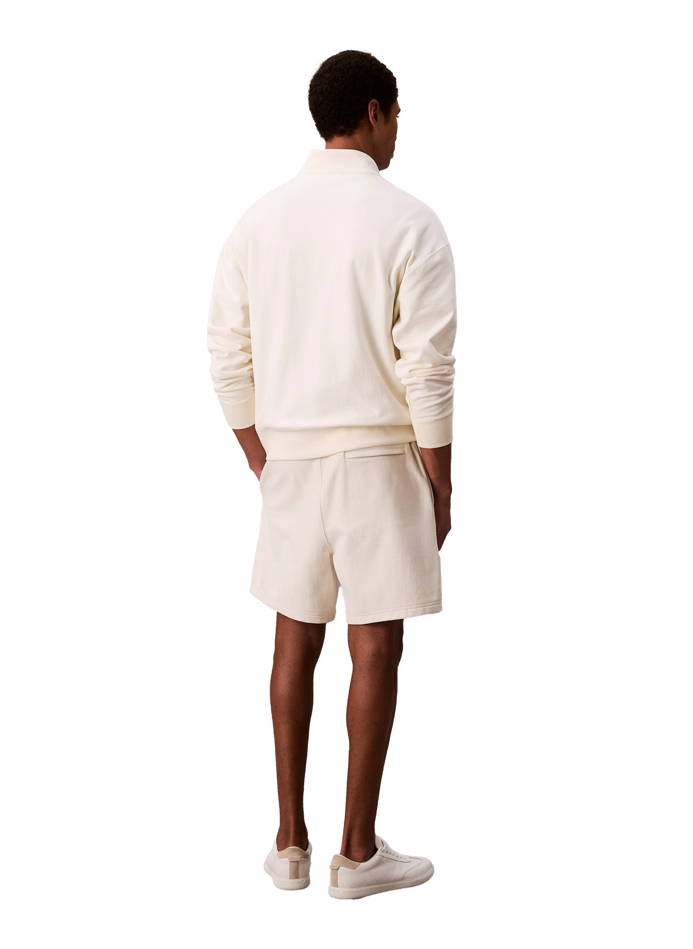 Straight cotton blend shorts CALVIN KLEIN White